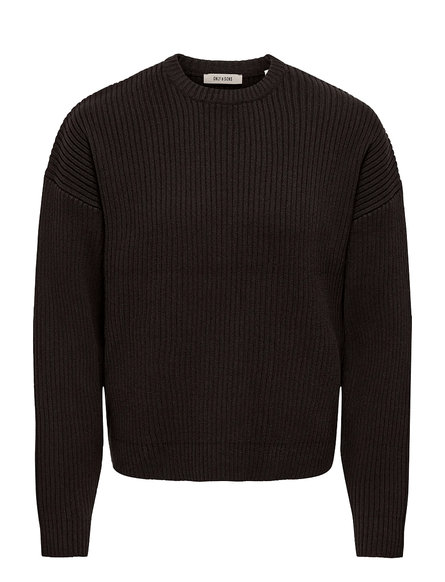 ONLY & SONS - ONSARLOK L/S CREW KNIT - rund hals - coffee bean - 1