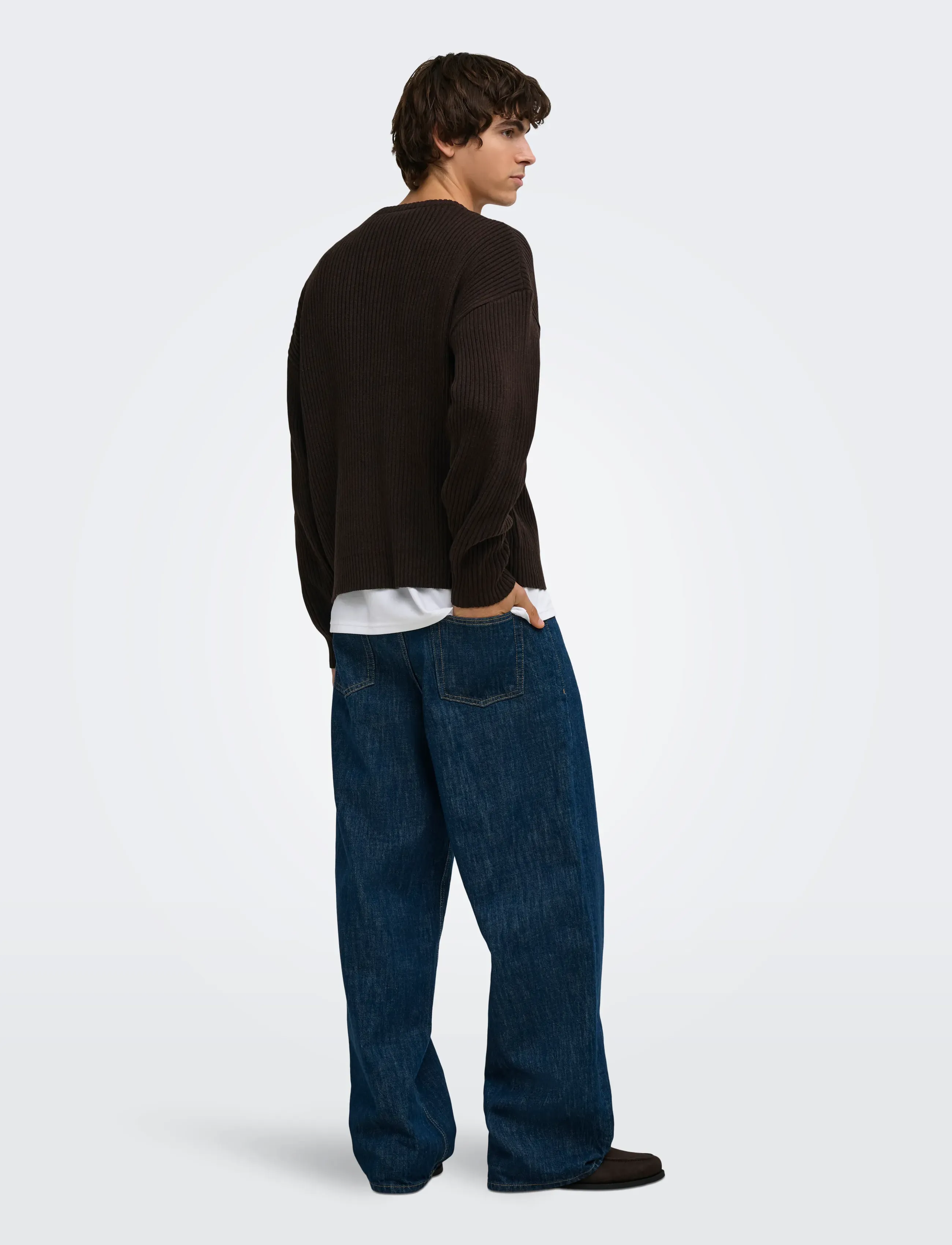 ONLY & SONS - ONSARLOK L/S CREW KNIT - rund hals - coffee bean - 3