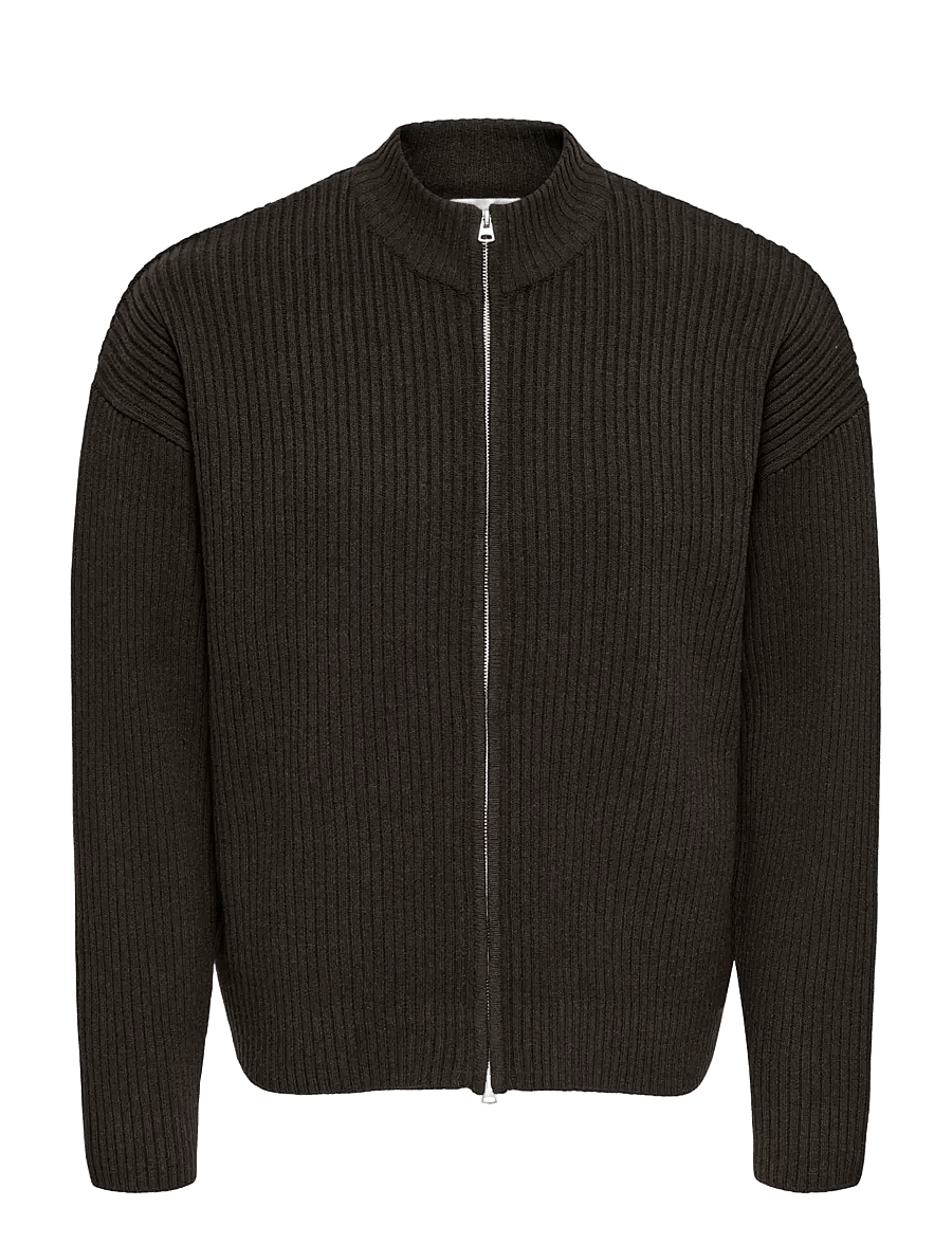 ONLY & SONS - ONSARLOK L/S CARDIGAN KNIT - koftor - coffee bean - 1