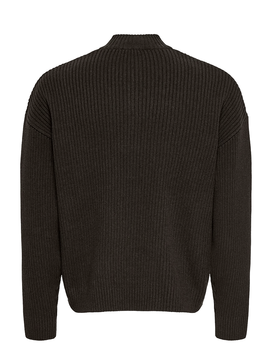 ONLY & SONS - ONSARLOK L/S CARDIGAN KNIT - koftor - coffee bean - 2