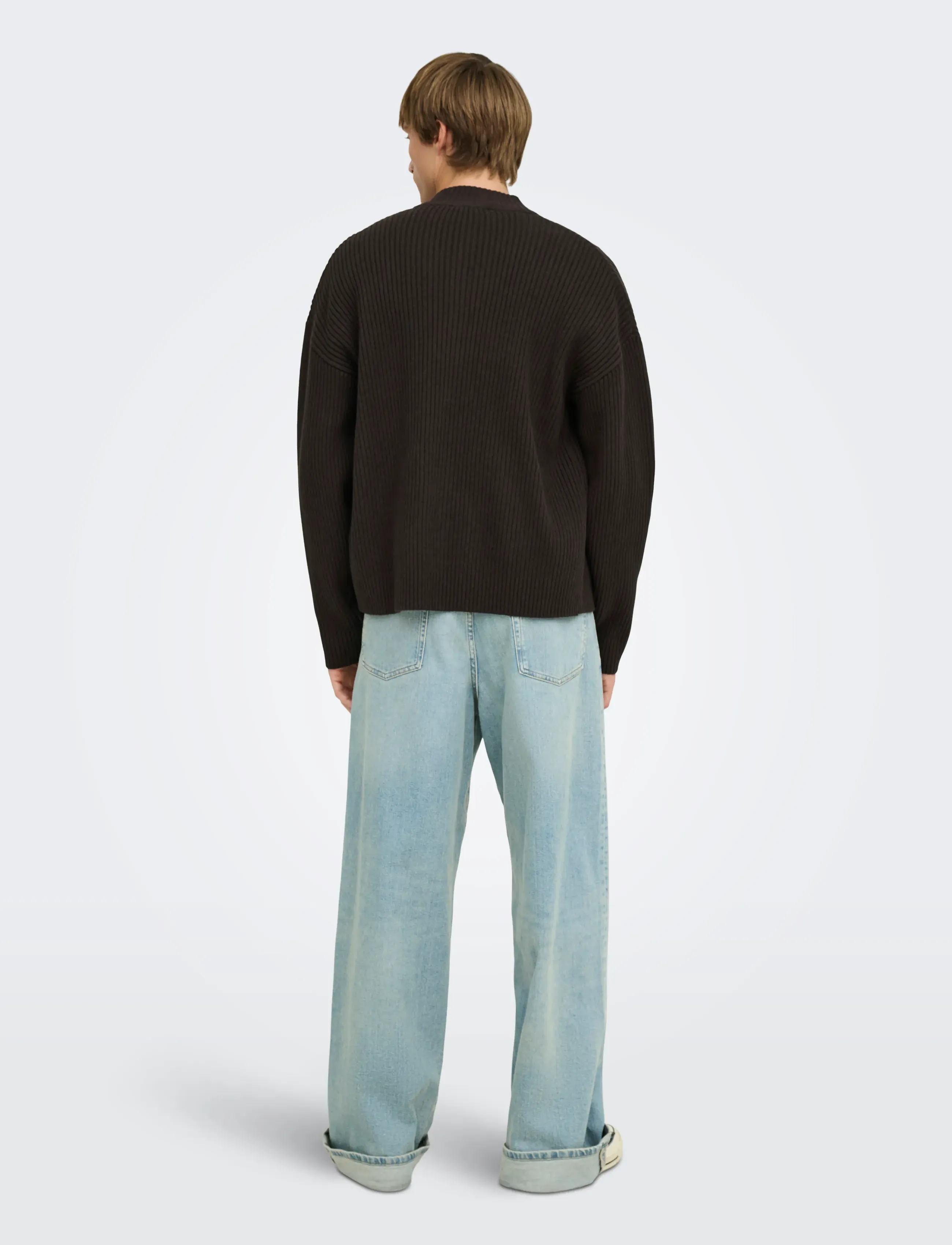 ONLY & SONS - ONSARLOK L/S CARDIGAN KNIT - koftor - coffee bean - 3