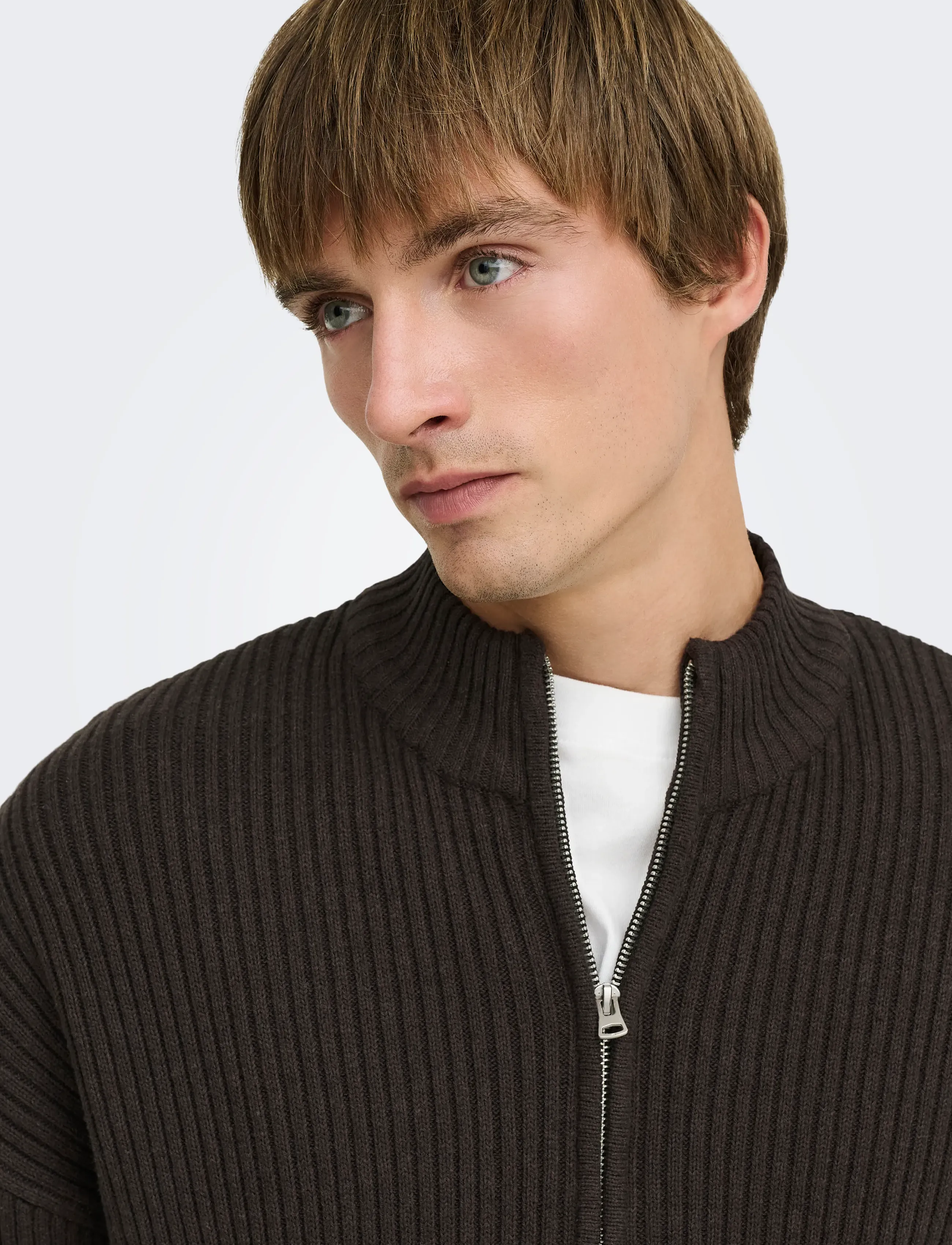 ONLY & SONS - ONSARLOK L/S CARDIGAN KNIT - koftor - coffee bean - 5