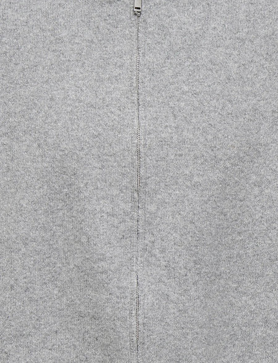 ONLY & SONS - ONSHANOI OVZ LS ZIP CARDIGAN KNIT - cardigans - medium grey melange - 2