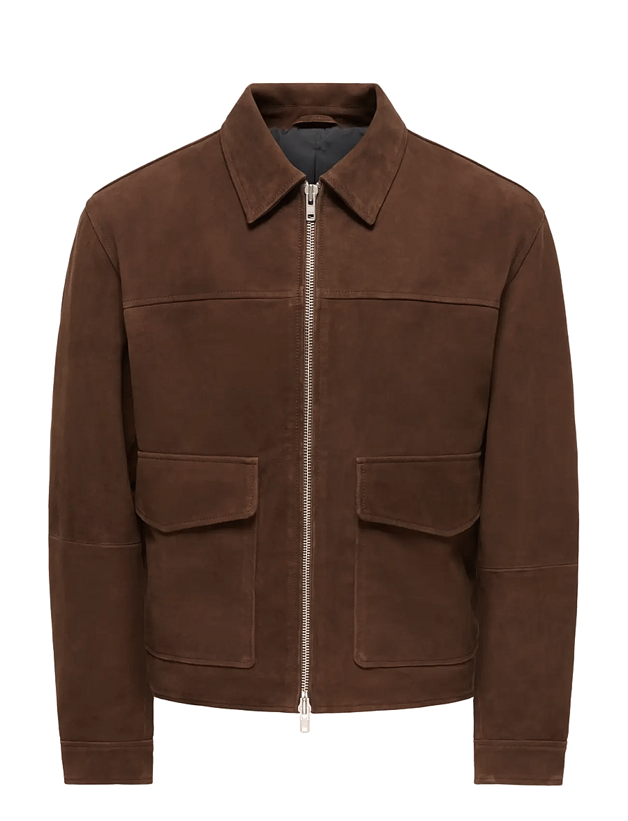 ONLY & SONS - ONSNIKOLAJ SUEDE JACKET OTW - vårjackor - coffee bean - 0
