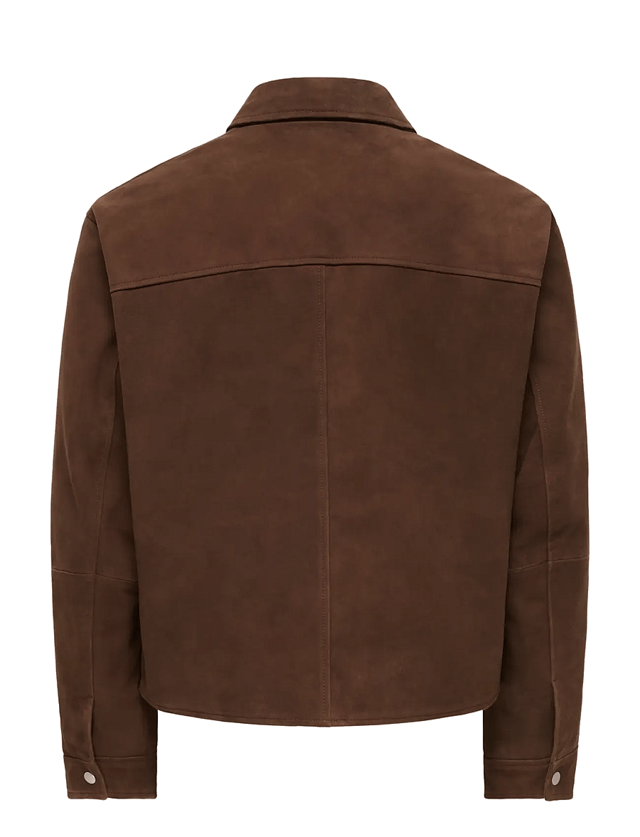 ONLY & SONS - ONSNIKOLAJ SUEDE JACKET OTW - vårjackor - coffee bean - 1