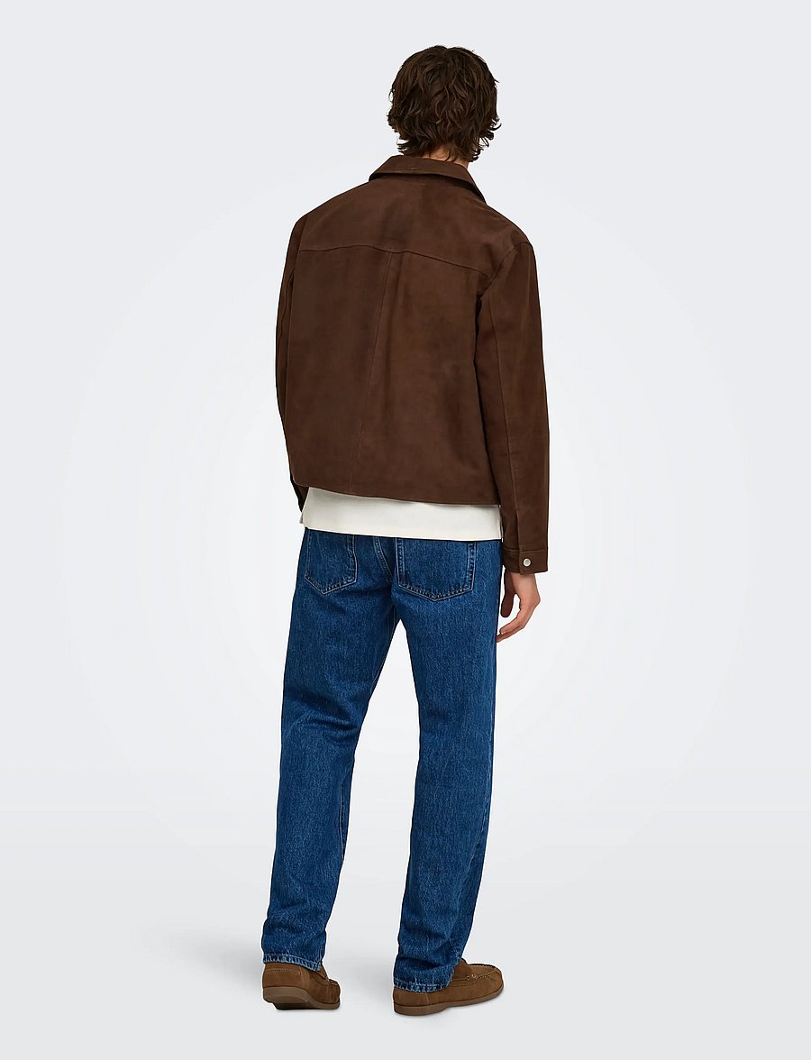 ONLY & SONS - ONSNIKOLAJ SUEDE JACKET OTW - fall jackets - coffee bean - 3