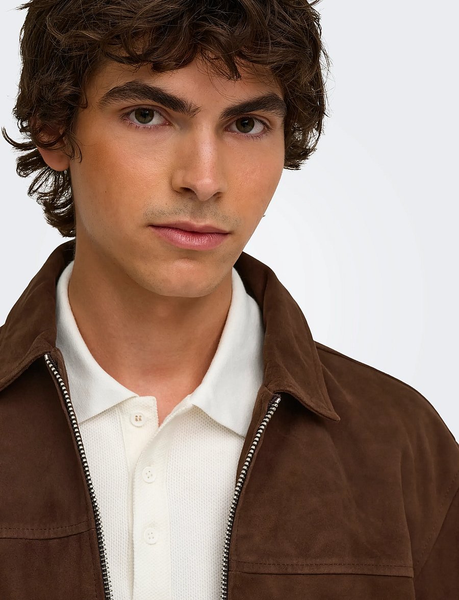 ONLY & SONS - ONSNIKOLAJ SUEDE JACKET OTW - fall jackets - coffee bean - 5