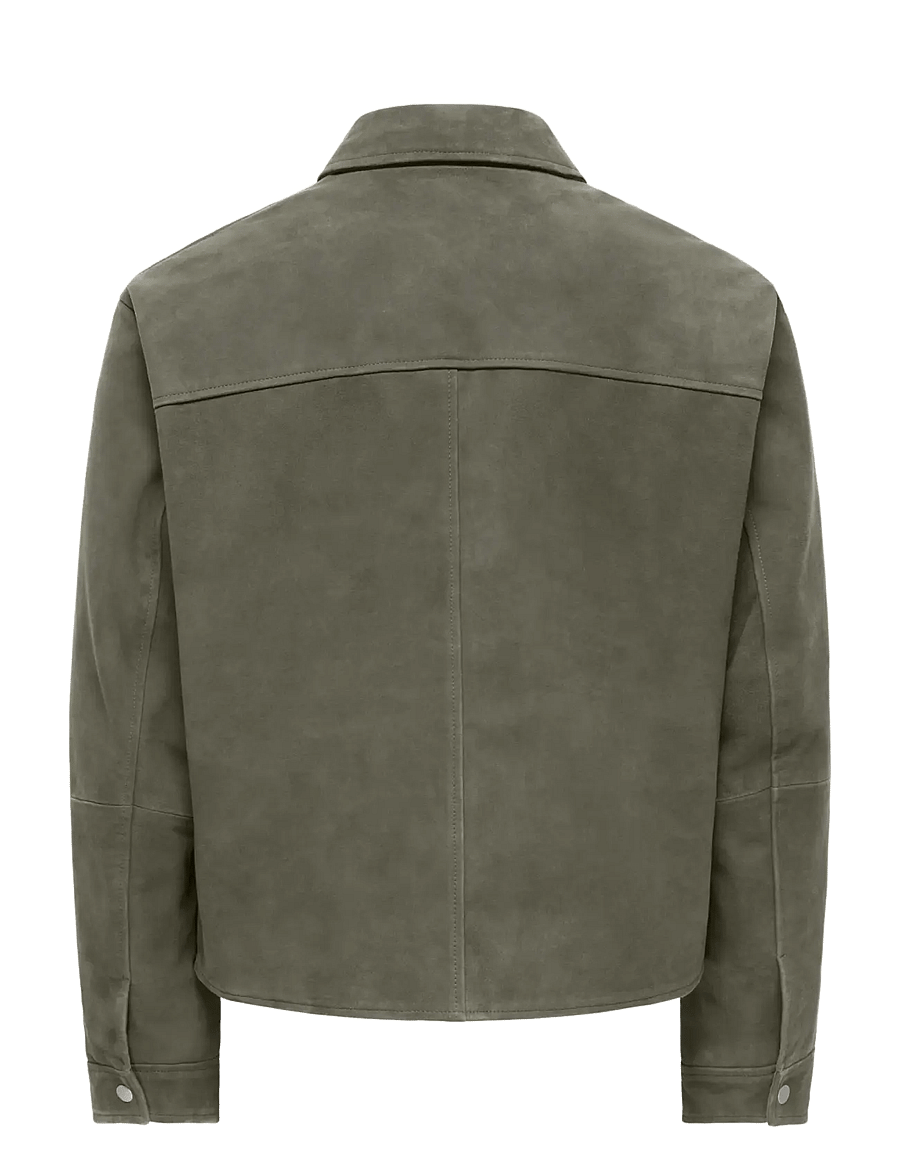 ONLY & SONS - ONSNIKOLAJ SUEDE JACKET OTW - vårjackor - dusty olive - 1