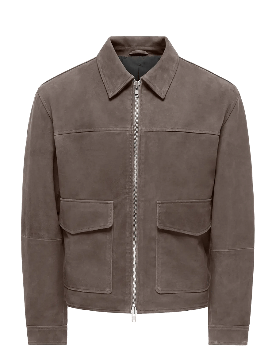 ONLY & SONS - ONSNIKOLAJ SUEDE JACKET OTW - falcon - 0