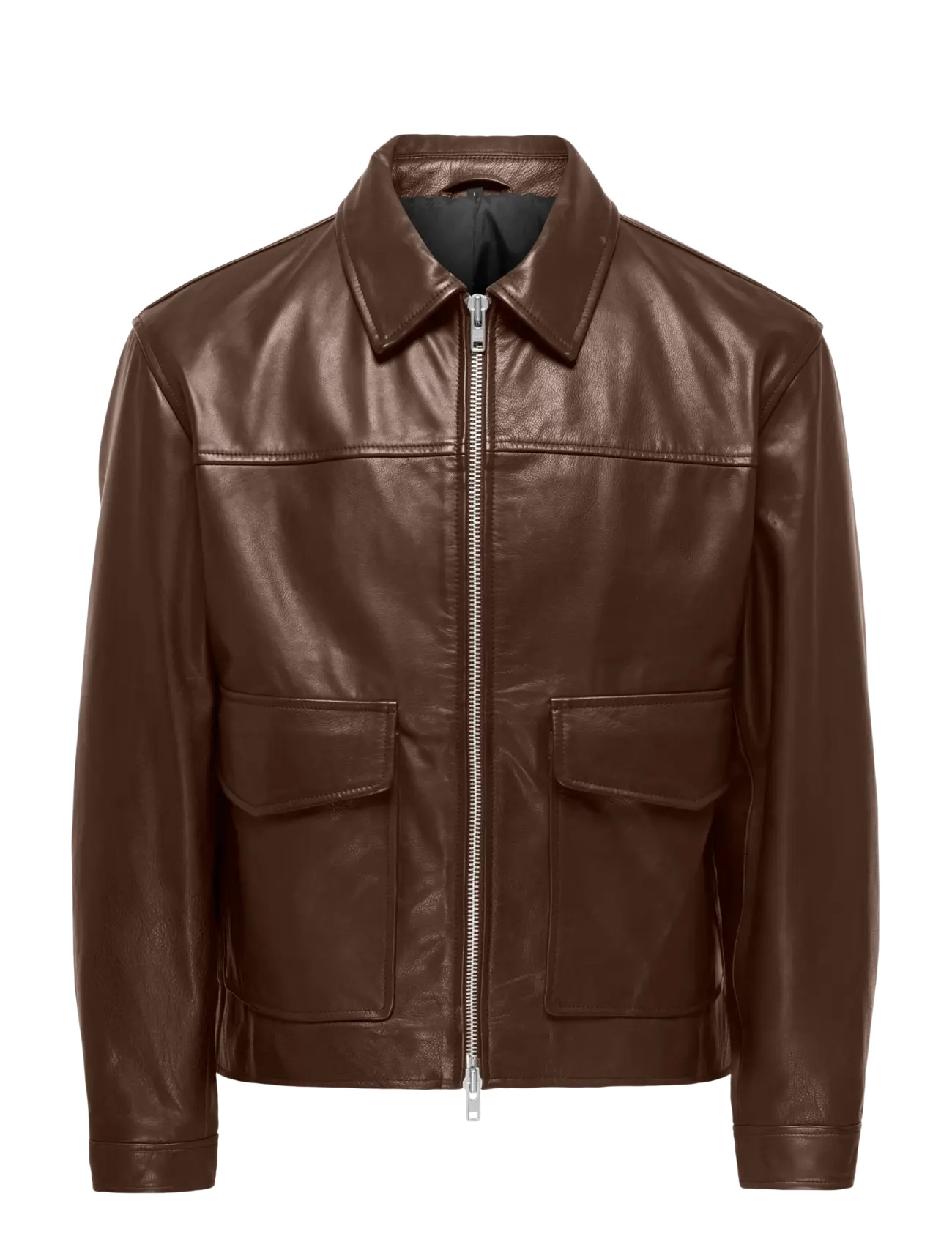 ONLY & SONS ONSNIKO LEATHER JACKET OTW - Forårsjakker - COFFEE BEAN / brown