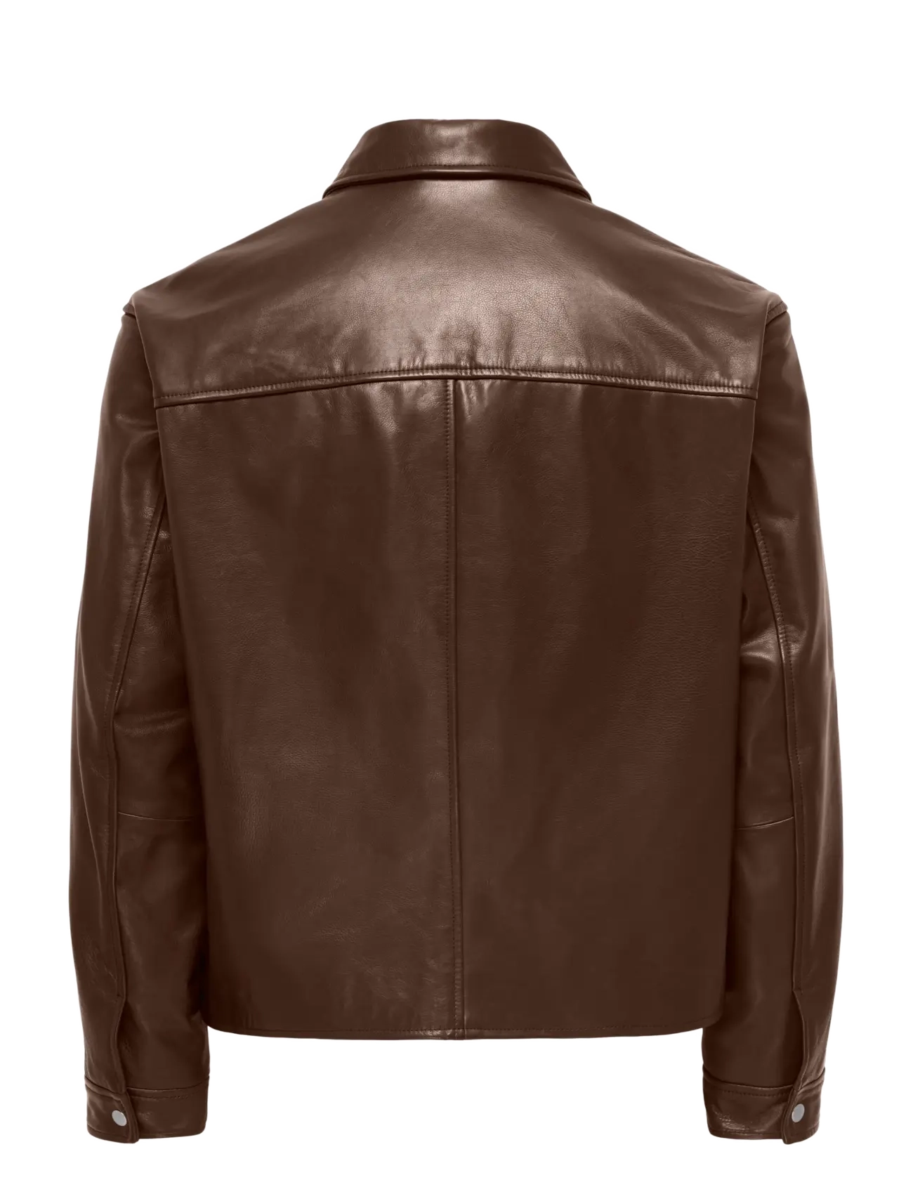 ONLY & SONS - ONSNIKO LEATHER JACKET OTW - coffee bean - 1
