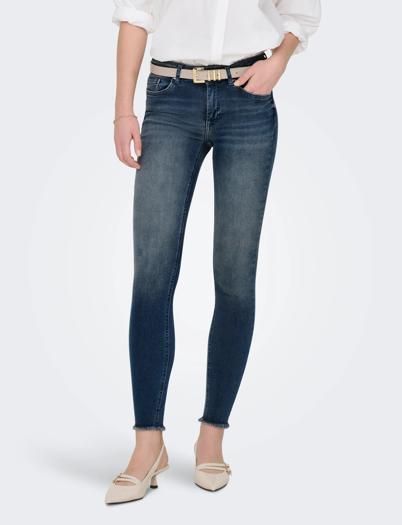 ONLY Onlblush Mid Sk Ank Rw Dnm Rea422 Noos - - XS x 30 1