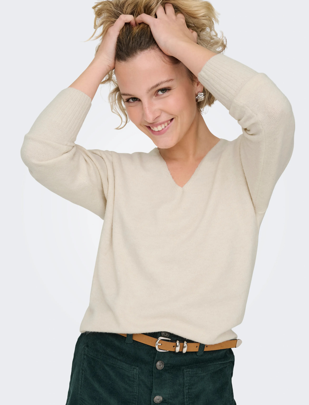 ONLY Onlrica Life L/S V-Neck Pullover Knit stickade tröjor dam – bild 10