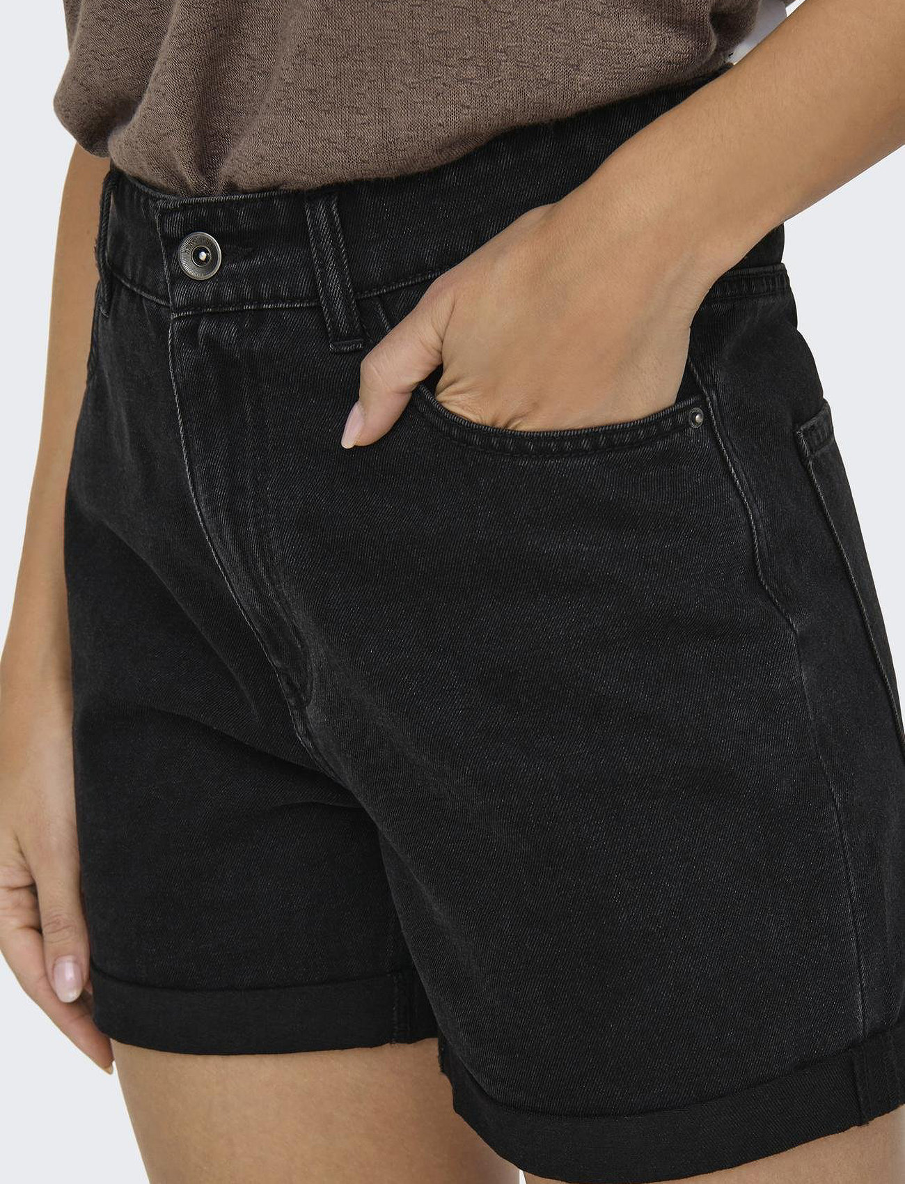 ONLY Onlvega HW Mom Dnm Shorts dam – bild 8