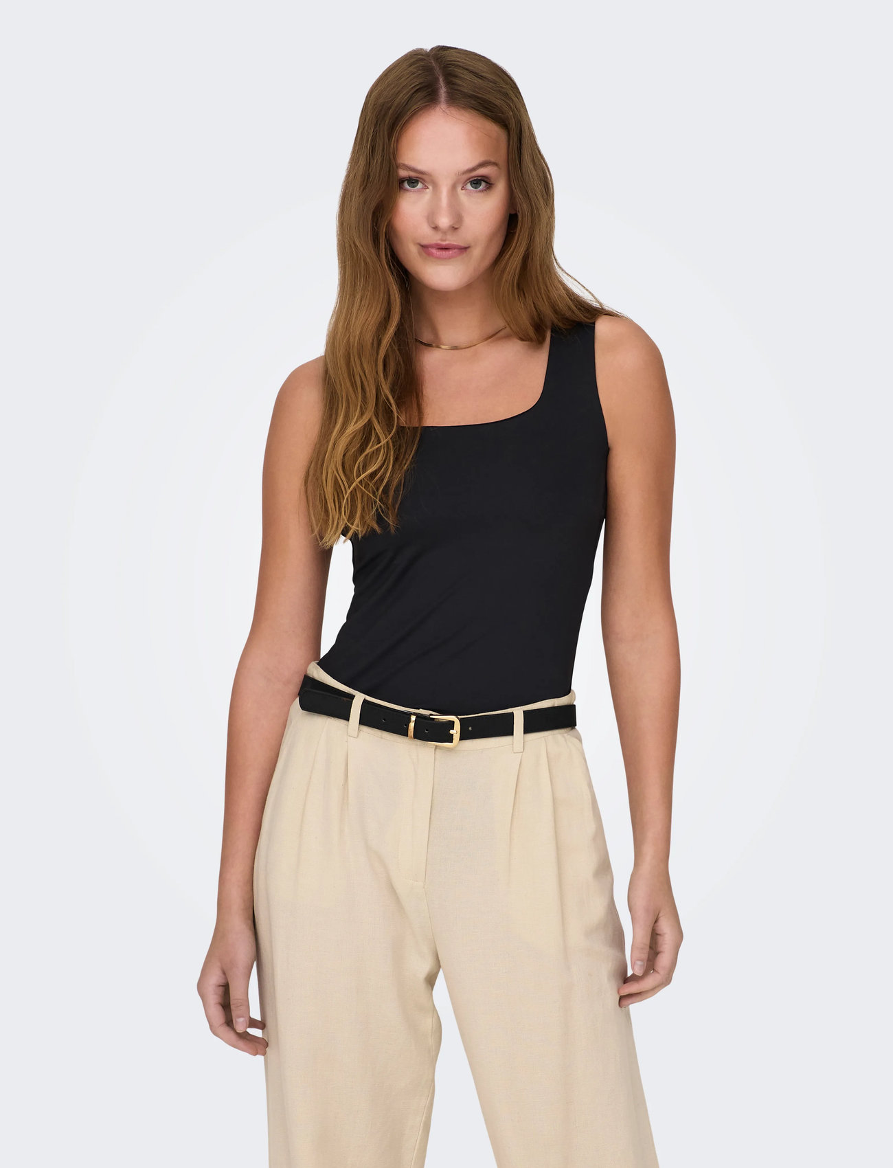 ONLY Onlea S/L 2-WAYS FIT TOP linnen dam – bild 8
