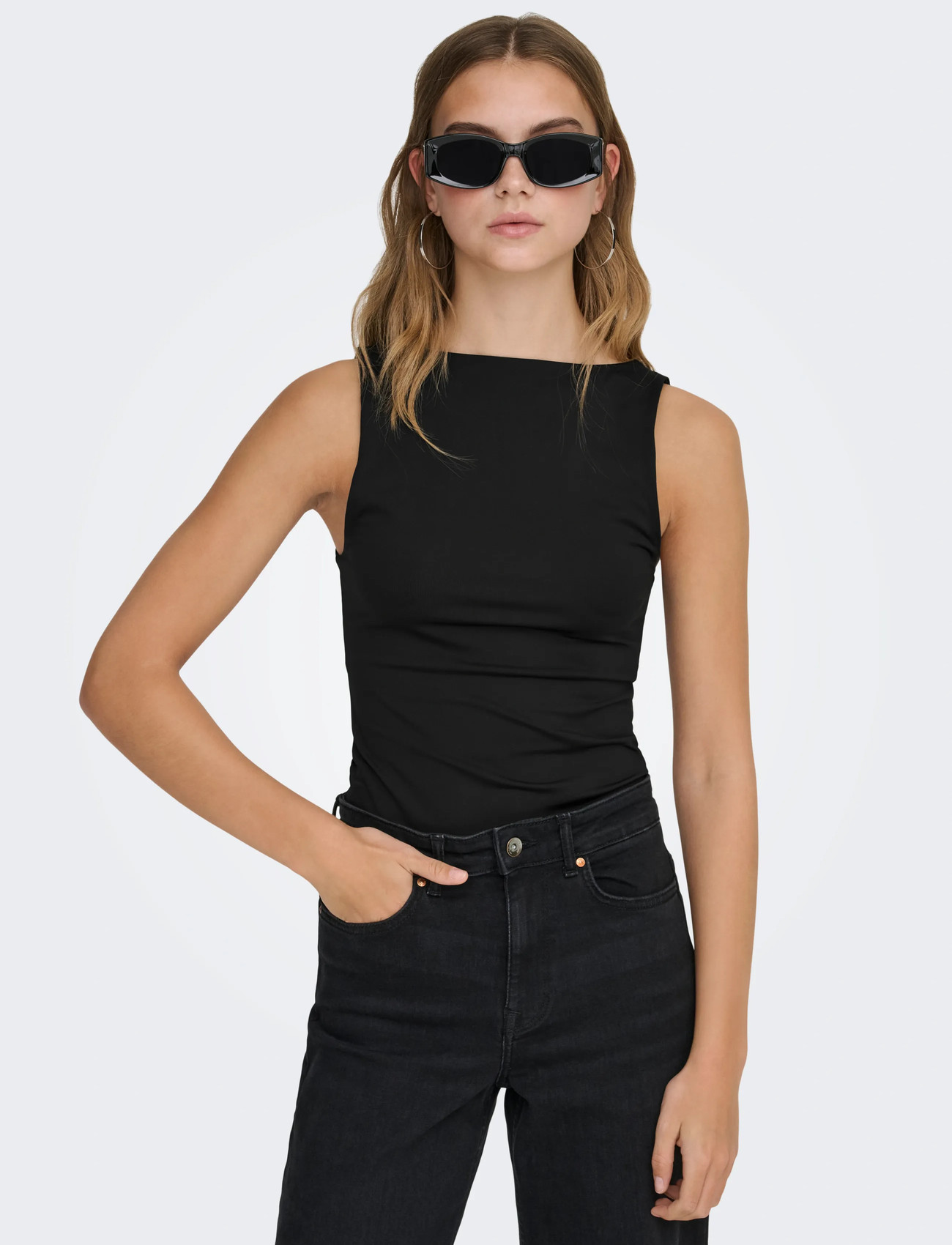 ONLY Onlea S/L 2-WAYS FIT TOP linnen dam – bild 9