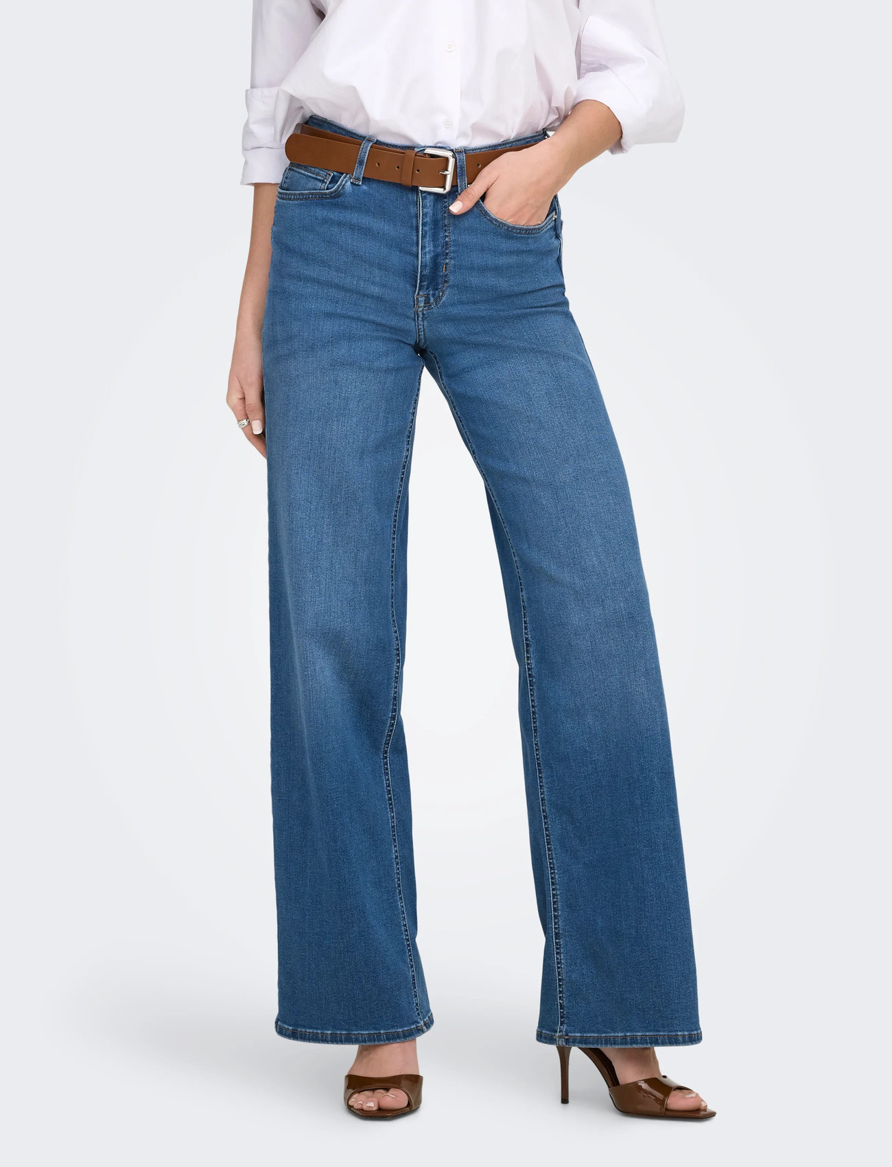 ONLY Onlmadison Blush Hw Wide Dnm Dot372 Noos - - XS x 30 1