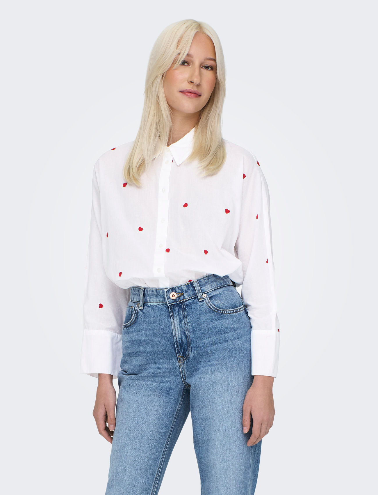 ONLY Onlnew Lina Grace Ls Emb Shirt Noos Wvn - - XS 2