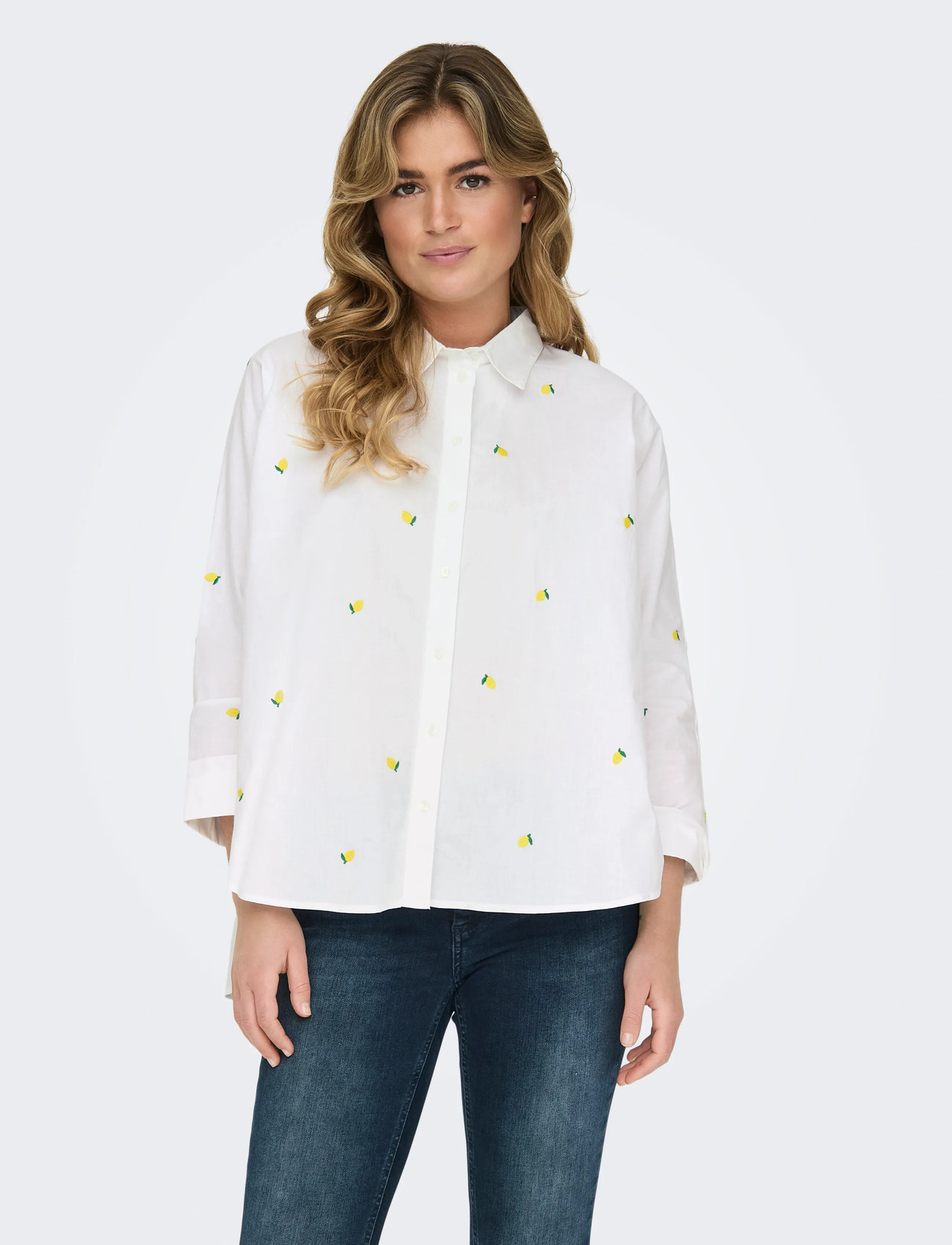 ONLY Onlnew Lina Grace Ls Emb Shirt Noos Wvn - - XS 1