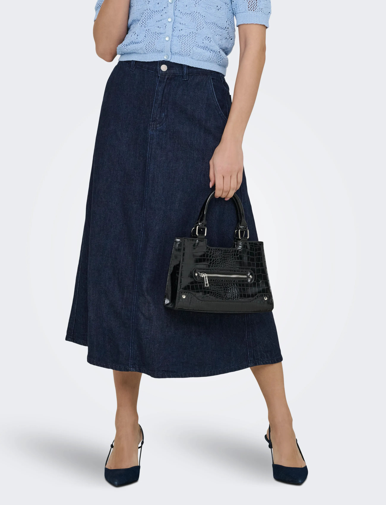 ONLY Onlmindy Hw Loose Dnm Skirt Noos - Navy - XS 1