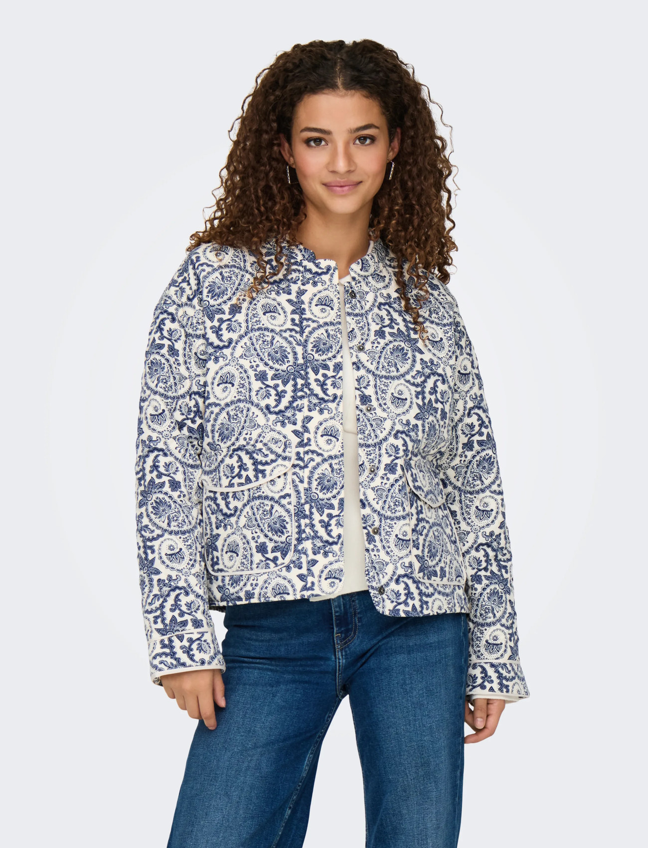 ONLY Onlhallie Quilted Jacket Otw Noos - Blue - S 1