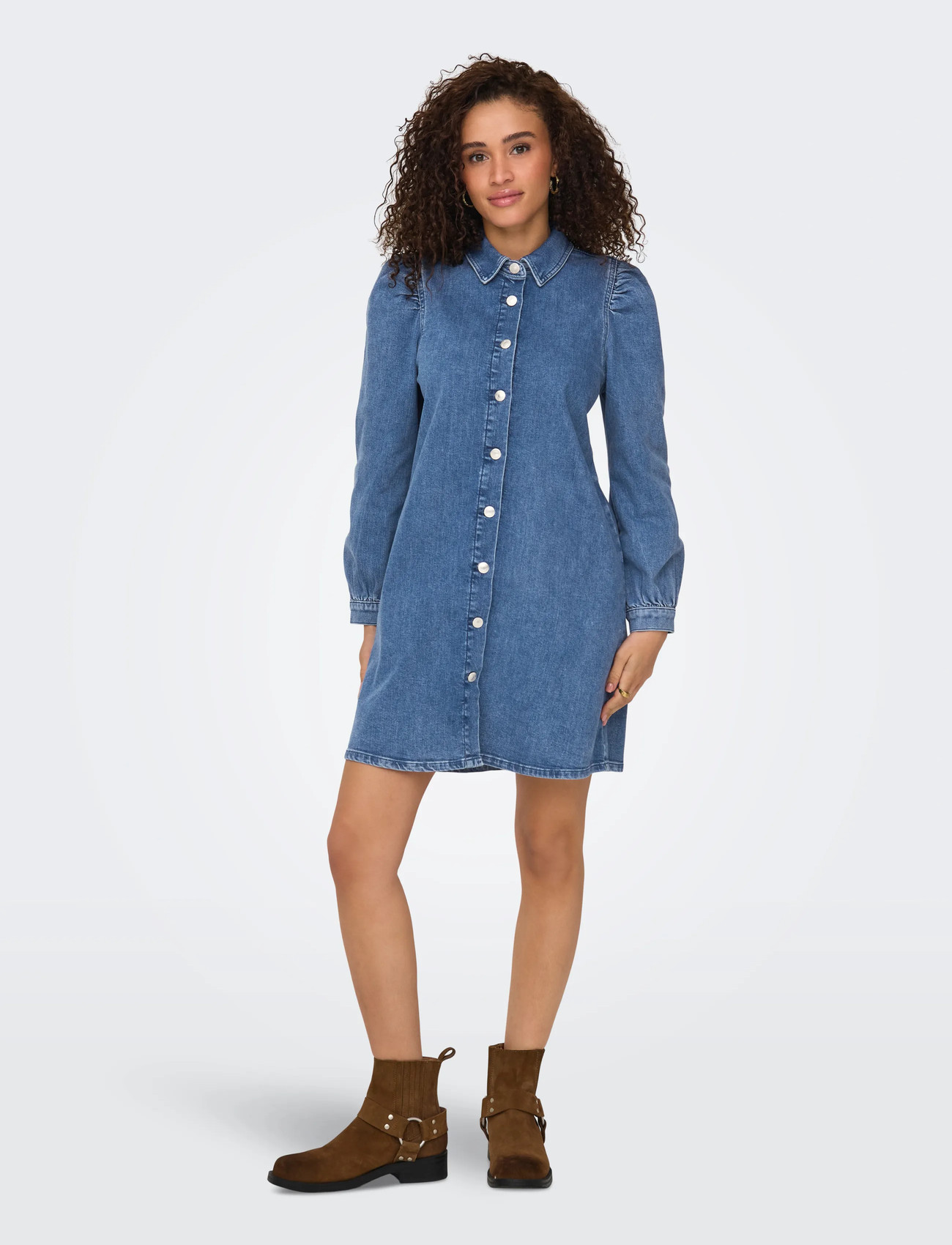 ONLY Onlalma L/S Dress DNM skjortklänningar dam – bild 7