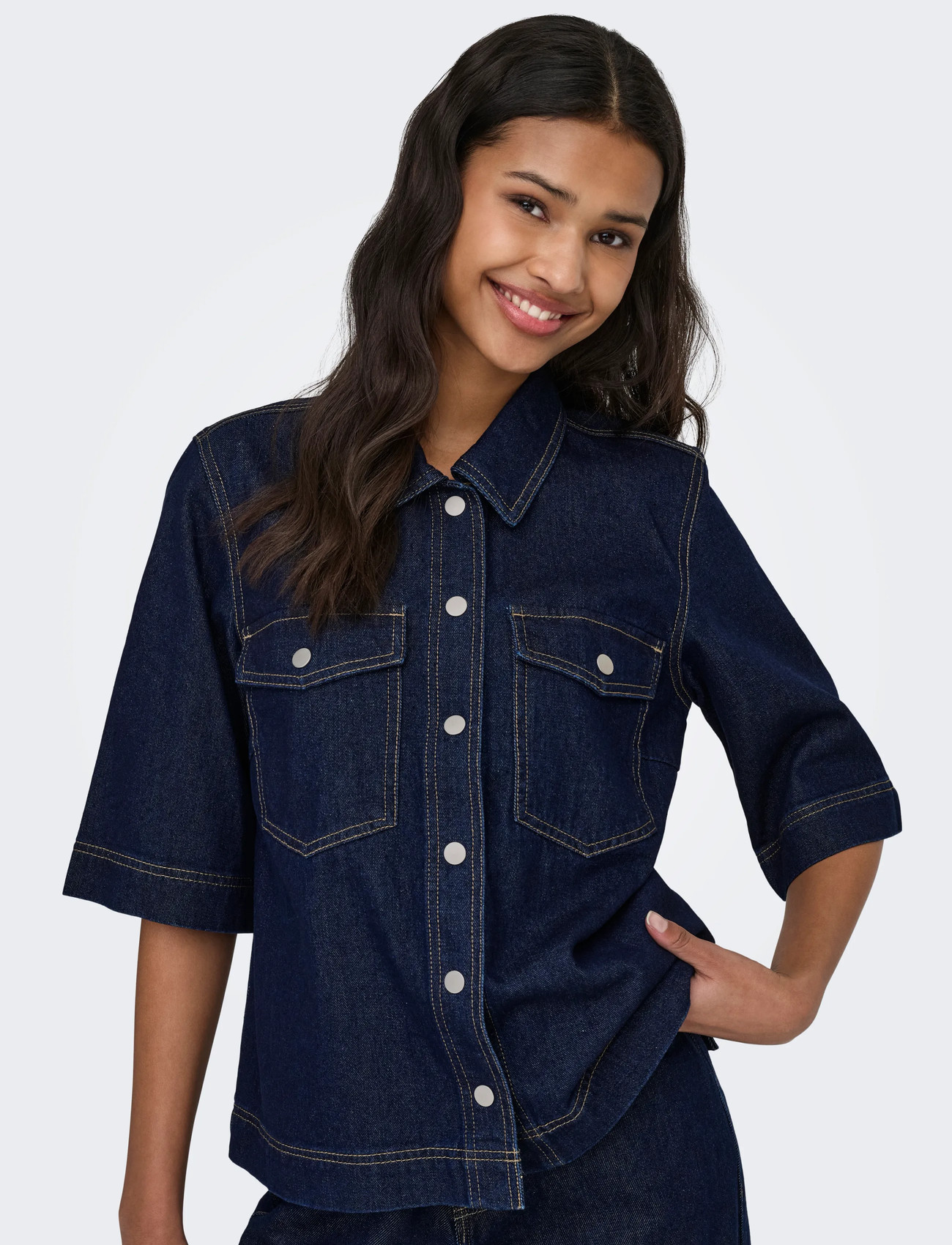ONLY Onlbelle S/S SHIRT DNM skjortor dam – bild 10