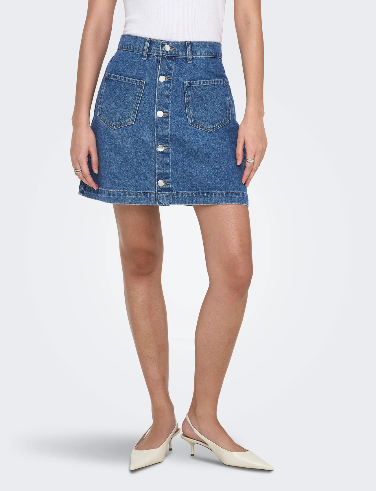 ONLY Onlamazing Hw Skirt Tai Dnm Noos - Blue - XS