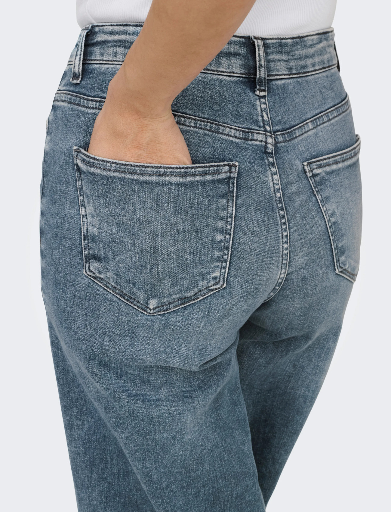 ONLY Onlmadison Blush Hw Wide Dnm R vida jeans dam – bild 10