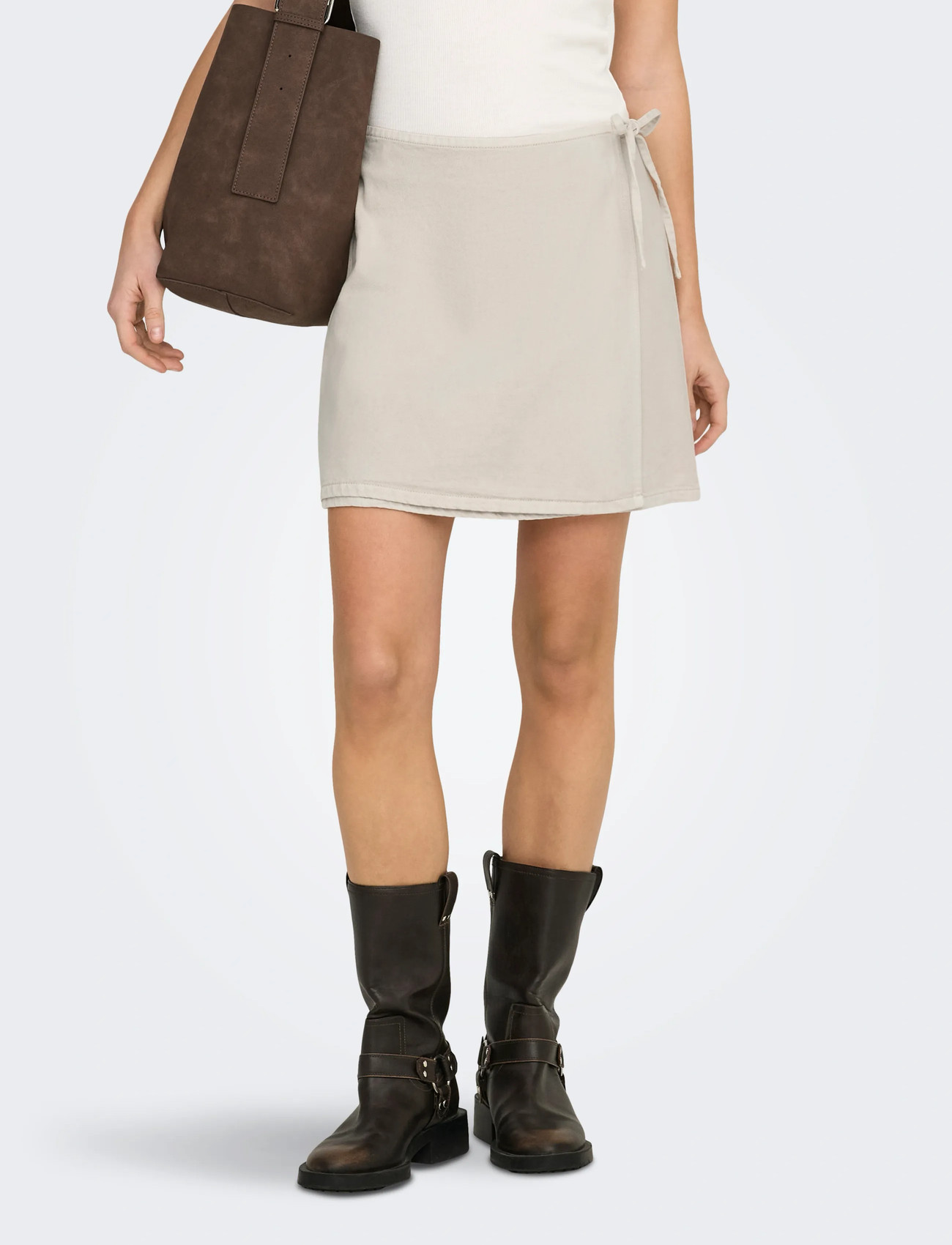 ONLY Onlnoelle-Silla Wrap Skirt Cc Pnt - Beige - XS