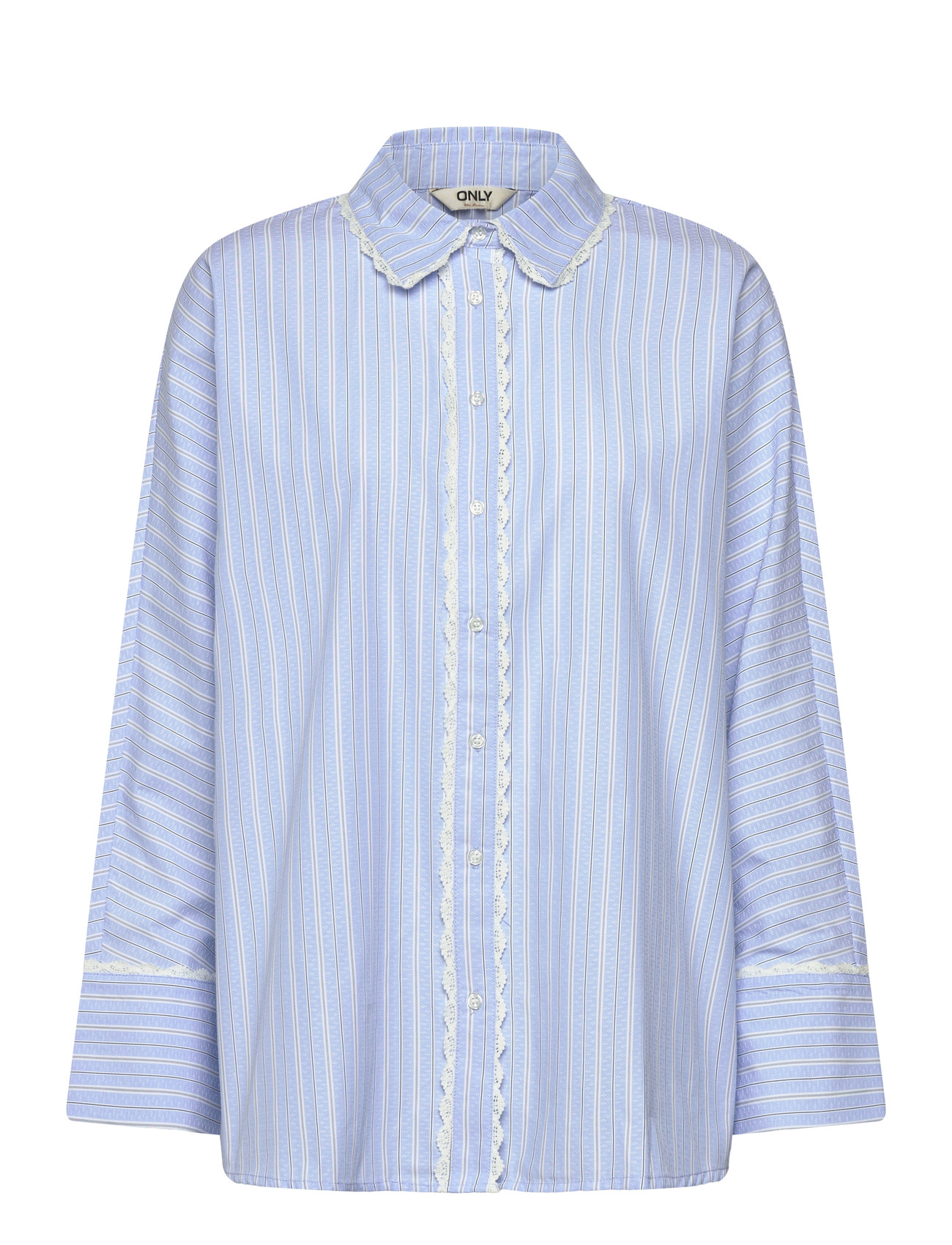 ONLY Onlosiris Ls Striped Lace Shirt Wvn - - S 1