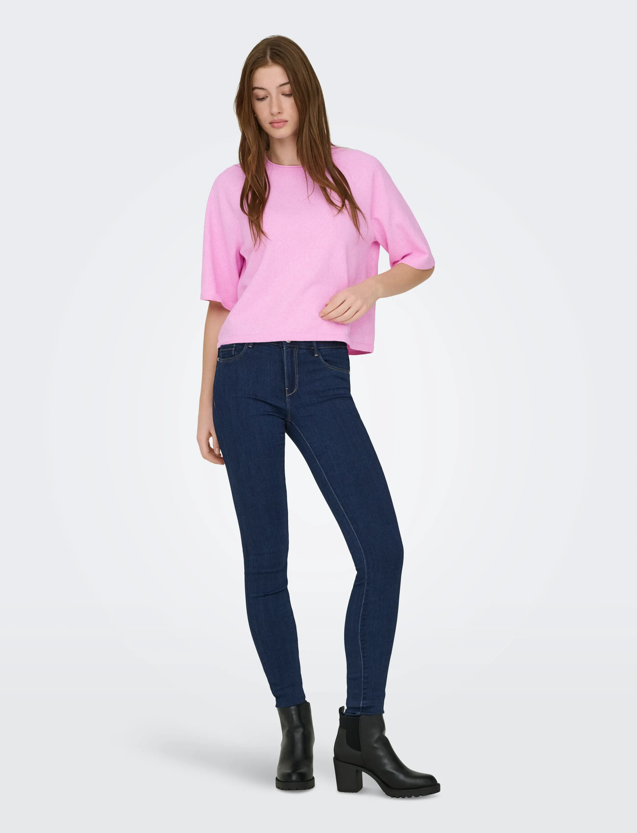 ONLY Onlloyal 2/4 O-NECK KNT toppar dam – bild 7