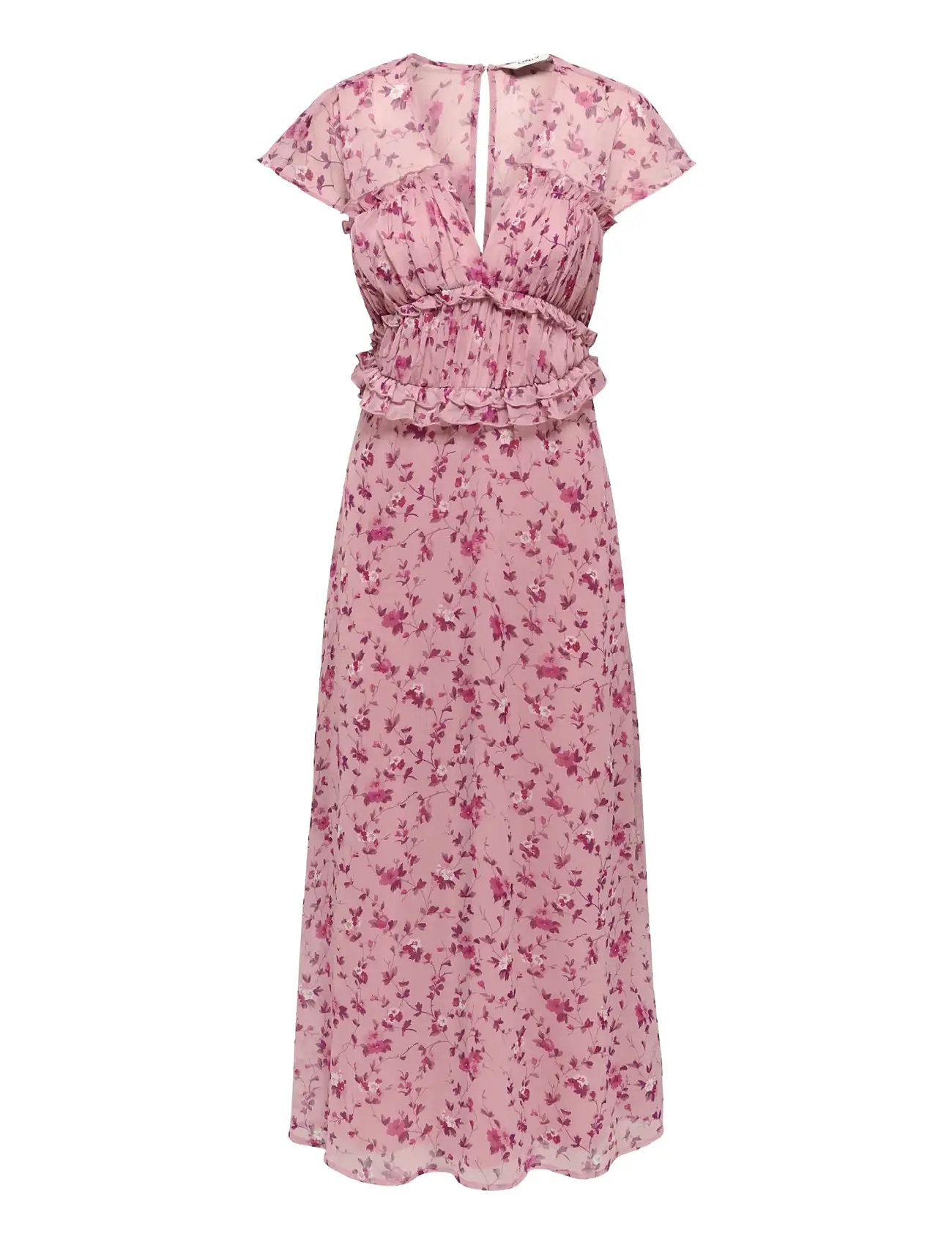 ONLY Onlvalda S/S Long Frill Dress Wvn Ex - - XS 1