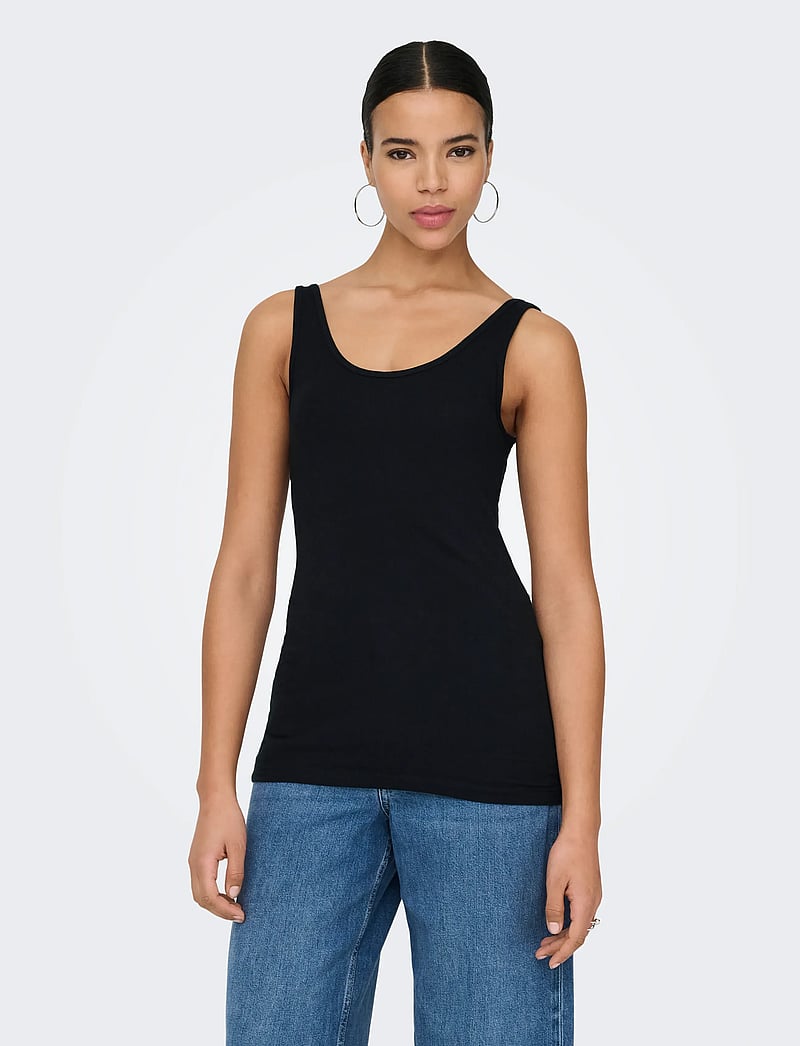 ONLY - ONLLIVE LOVE S/L TANK TOP NOOS - Ärmellose tops - black - 0