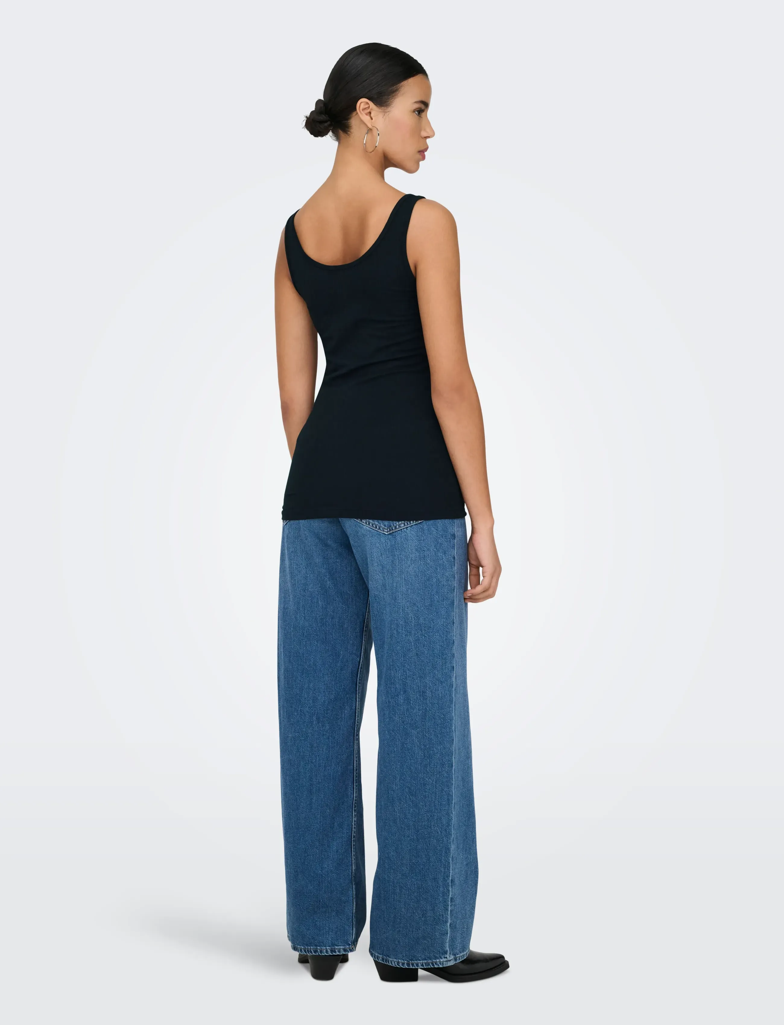 ONLY - ONLLIVE LOVE S/L TANK TOP NOOS - Ärmellose tops - black - 3