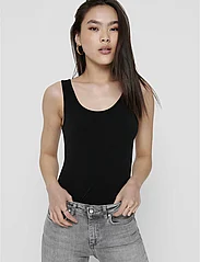 ONLY - ONLLIVE LOVE S/L TANK TOP NOOS - alhaisimmat hinnat - black - 4