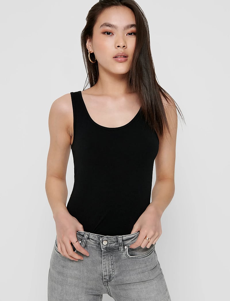 ONLY - ONLLIVE LOVE S/L TANK TOP NOOS - Ärmellose tops - black - 4
