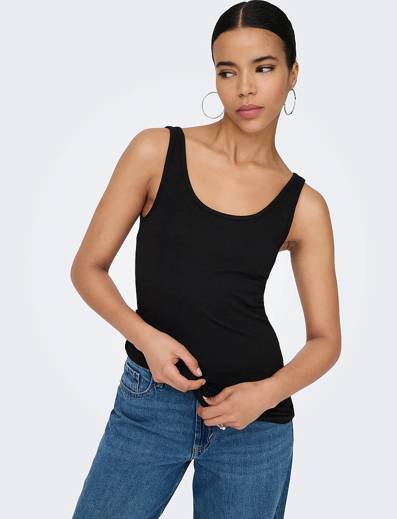 ONLY - ONLLIVE LOVE S/L TANK TOP NOOS - Ärmellose tops - black - 5
