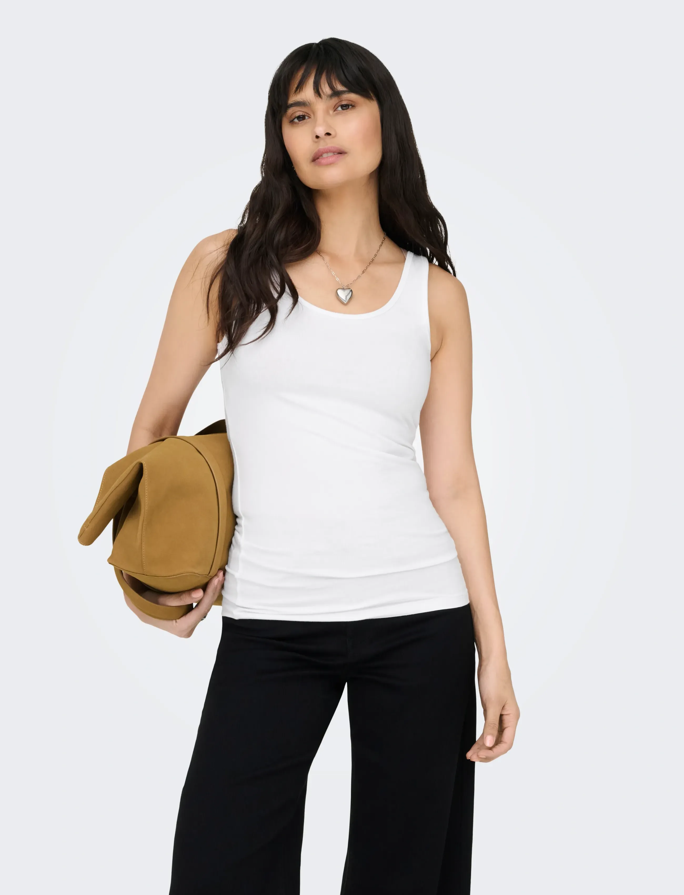 ONLY Onllive Love S/L Tank Top Noos, Kvinder, Tank Top, Hvid, Str: M