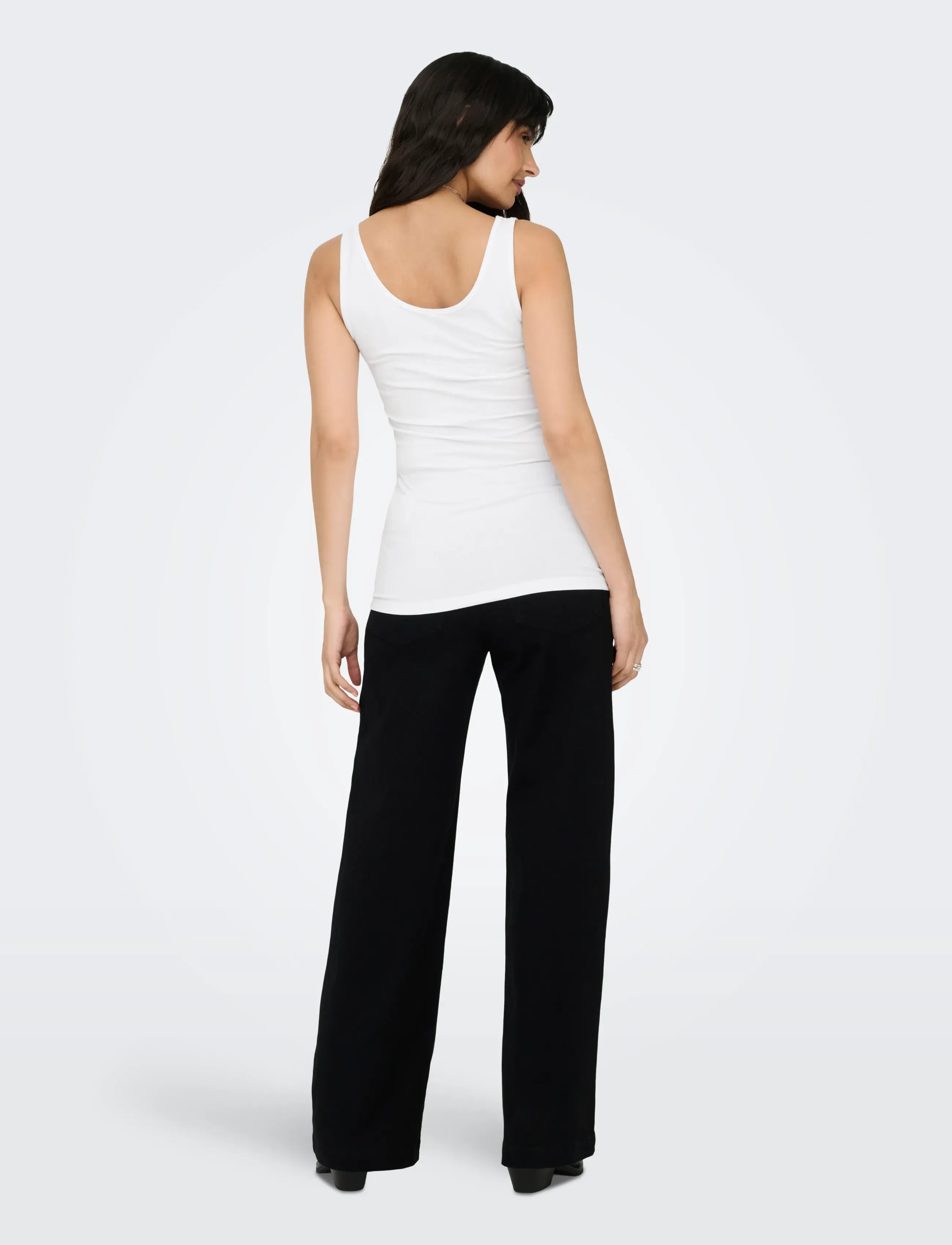 ONLY - ONLLIVE LOVE S/L TANK TOP NOOS - sleeveless tops - white - 3