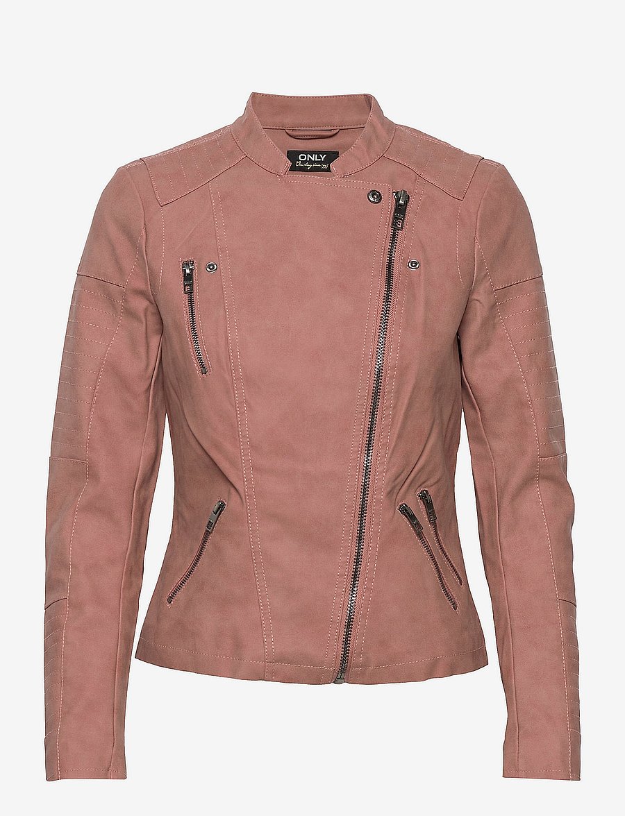ONLY - ONLAVA FAUX LEATHER BIKER OTW - ash rose - 1