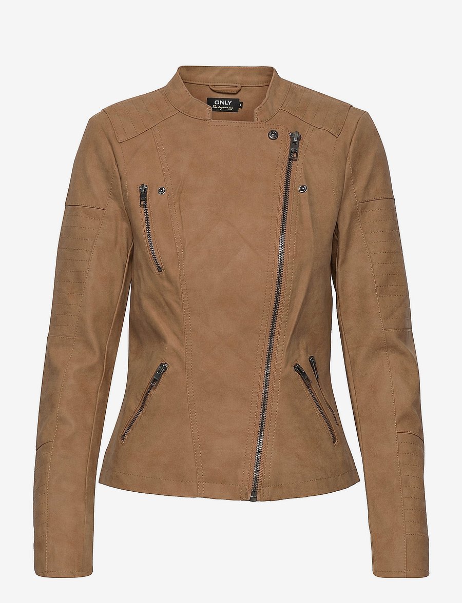 ONLY - ONLAVA FAUX LEATHER BIKER OTW - tigers eye - 0