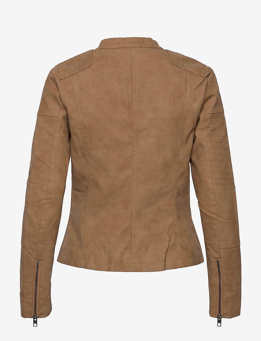 ONLY - ONLAVA FAUX LEATHER BIKER OTW - tigers eye - 1