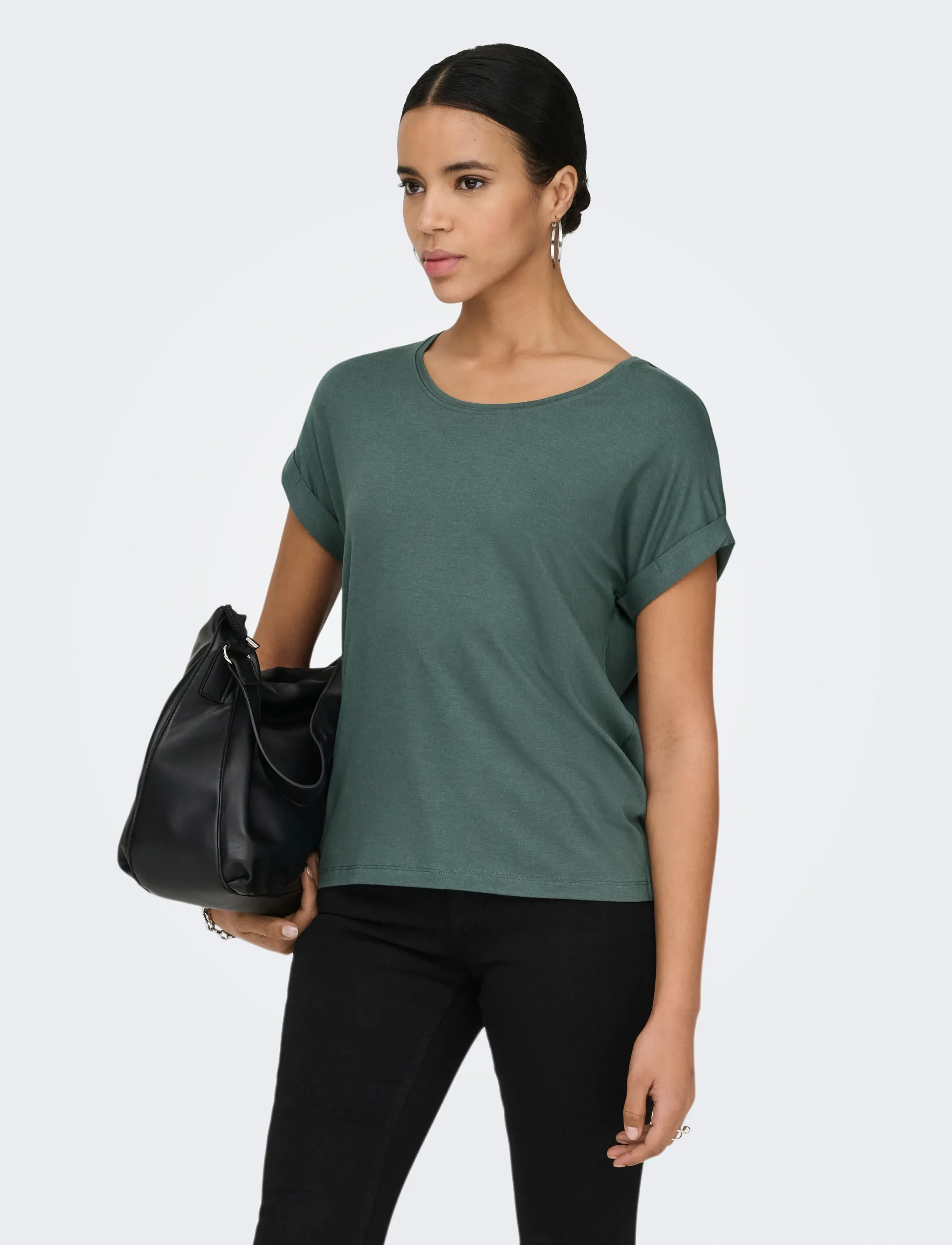 ONLY ONLMOSTER S/S O-NECK TOP NOOS JRS - T-shirts - BALSAM GREEN / green