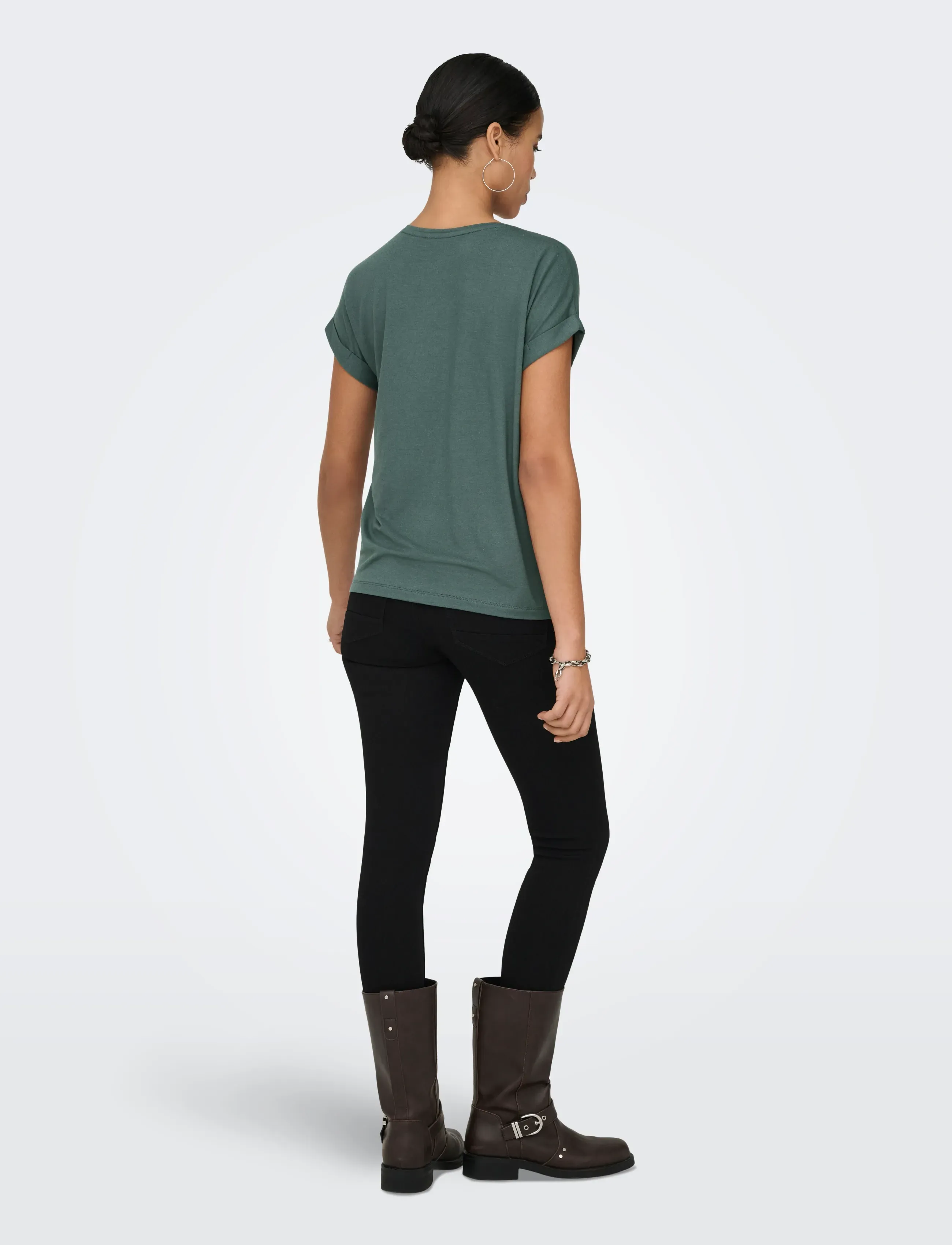 ONLY - ONLMOSTER S/S O-NECK TOP NOOS JRS - t-shirts - balsam green - 3