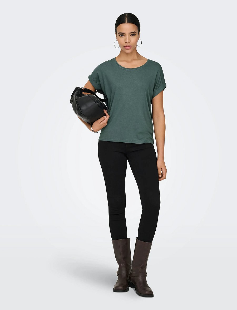 ONLY - ONLMOSTER S/S O-NECK TOP NOOS JRS - t-shirts - balsam green - 4