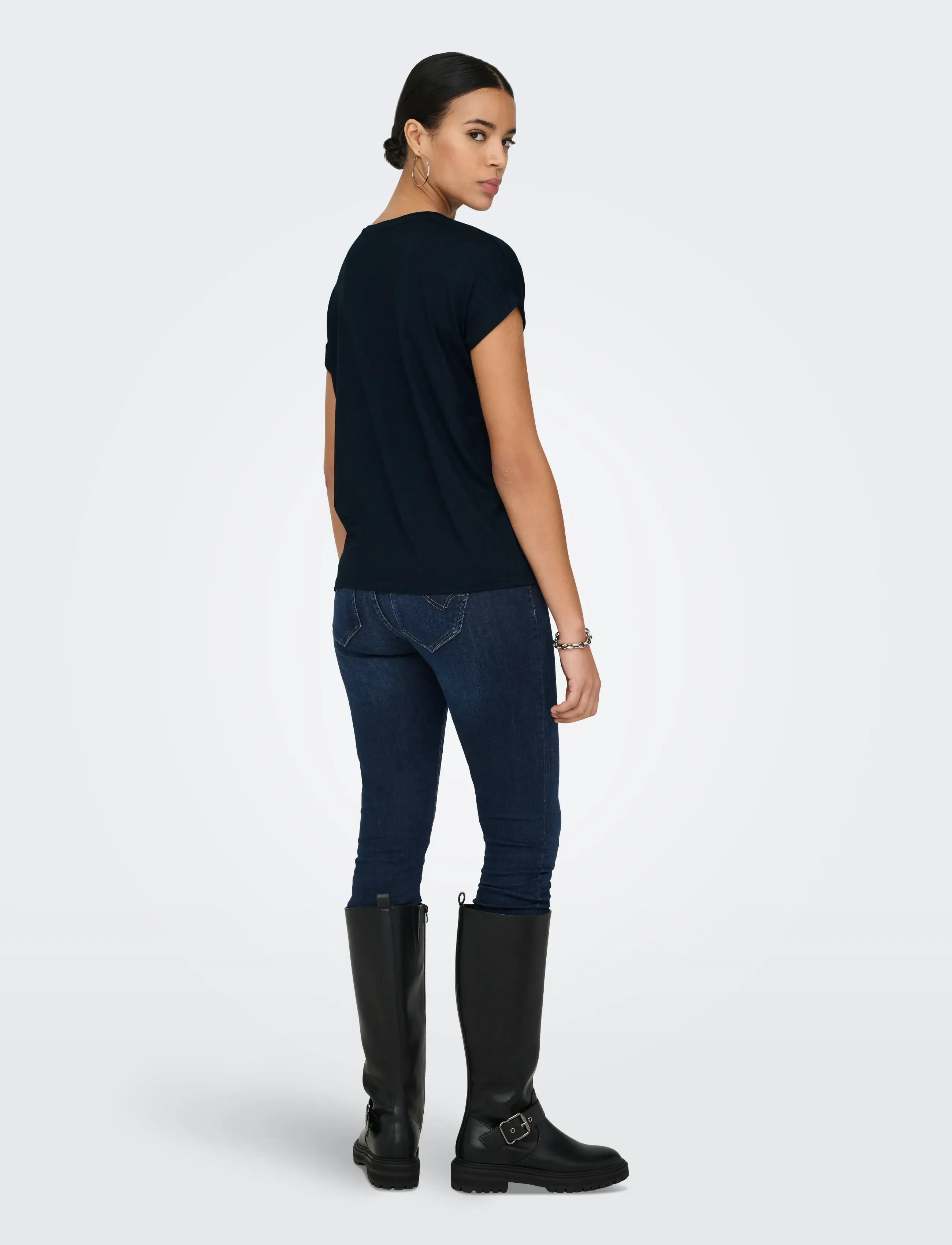 ONLY - ONLMOSTER S/S O-NECK TOP NOOS JRS - t-shirts - black - 3