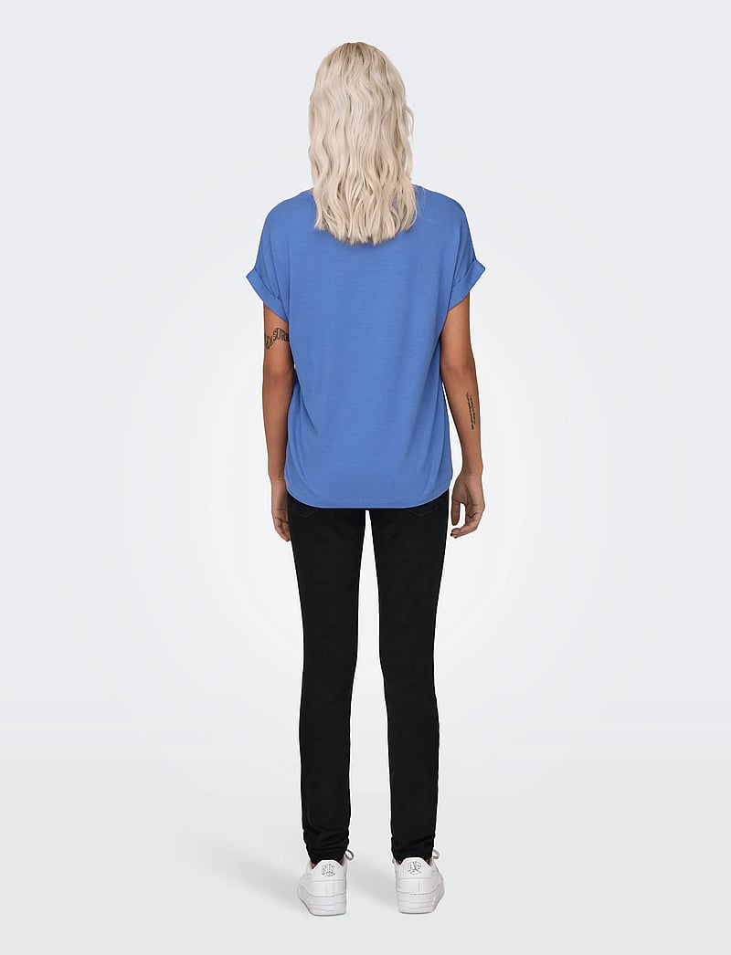ONLY - ONLMOSTER S/S O-NECK TOP NOOS JRS - t-shirts - blue yonder - 3