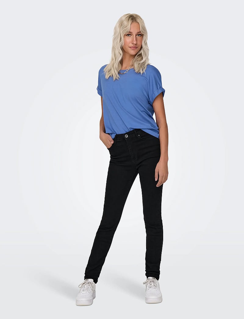 ONLY - ONLMOSTER S/S O-NECK TOP NOOS JRS - t-shirts - blue yonder - 4