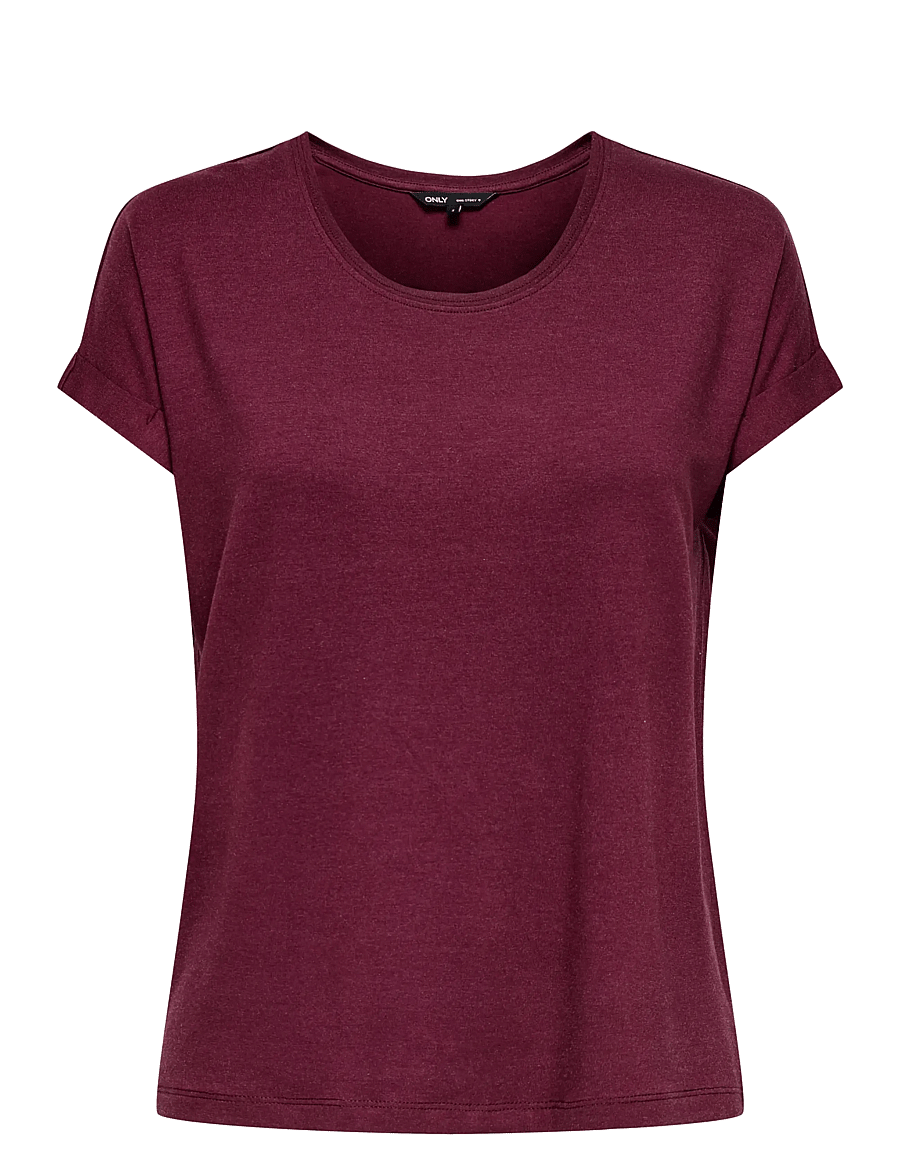 ONLY - ONLMOSTER S/S O-NECK TOP NOOS JRS - t-shirts - burgundy - 1
